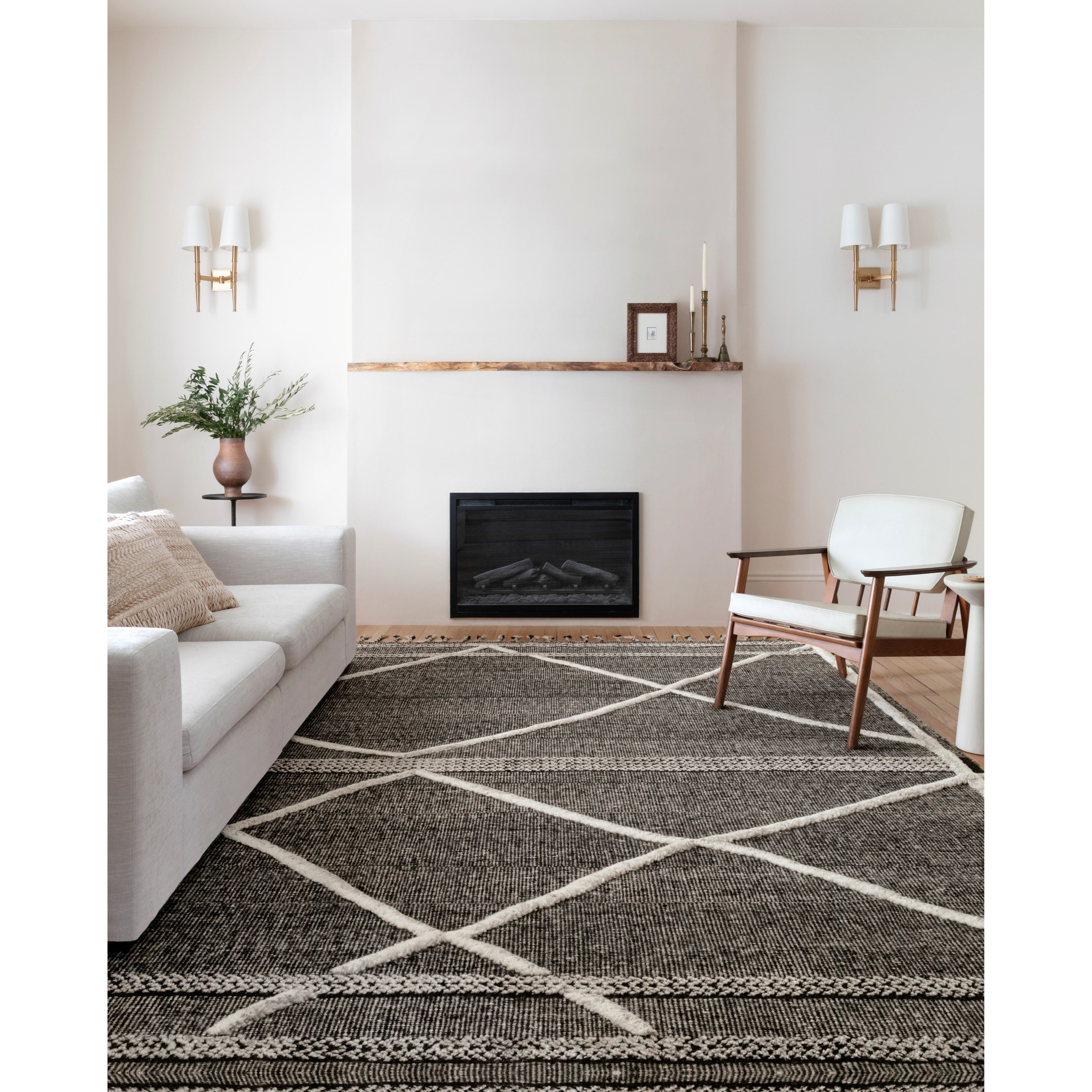 Loloi Rugs Iman 1'6" x 1'6"  Beige / Charcoal Rug