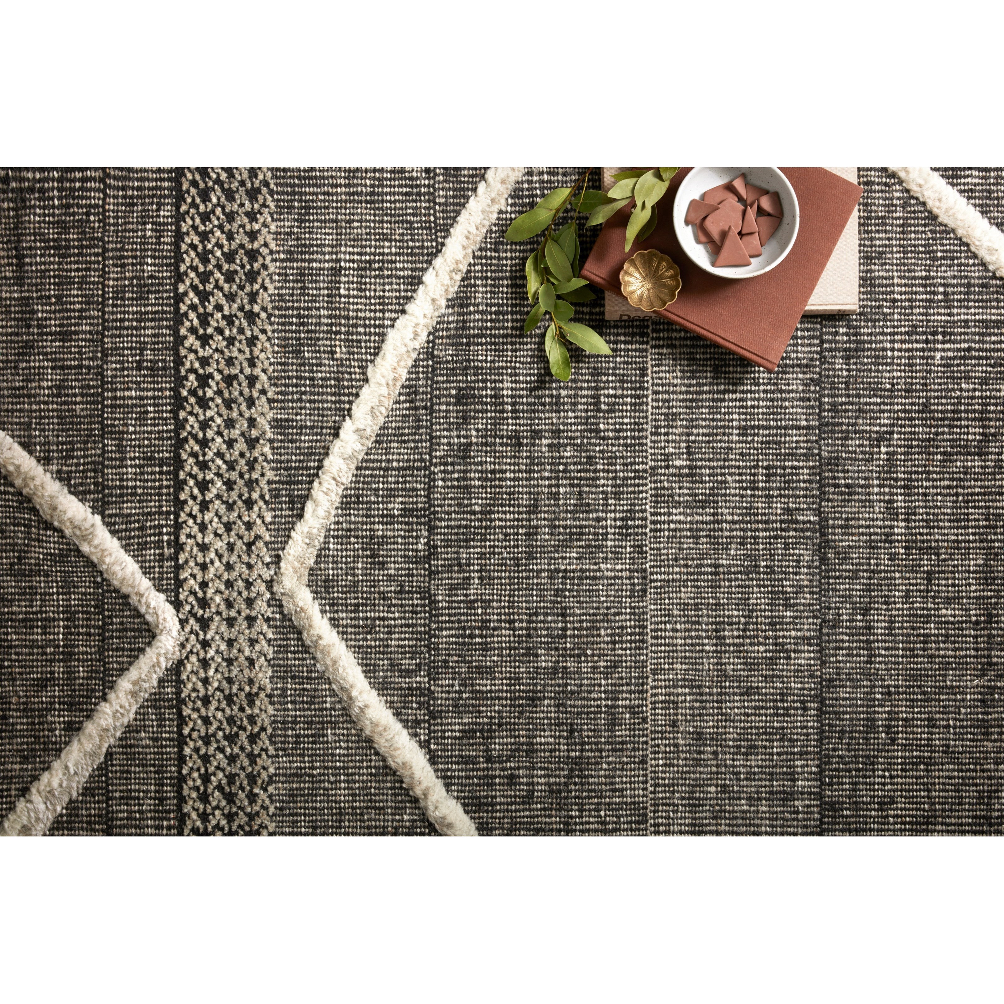 Loloi Rugs Iman 1'6" x 1'6"  Beige / Charcoal Rug