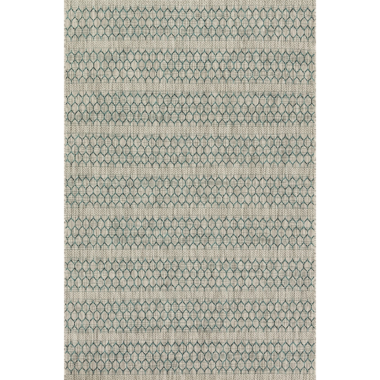 Reeds Rugs Isle 1'6" x 1'6"  Grey / Teal Rug