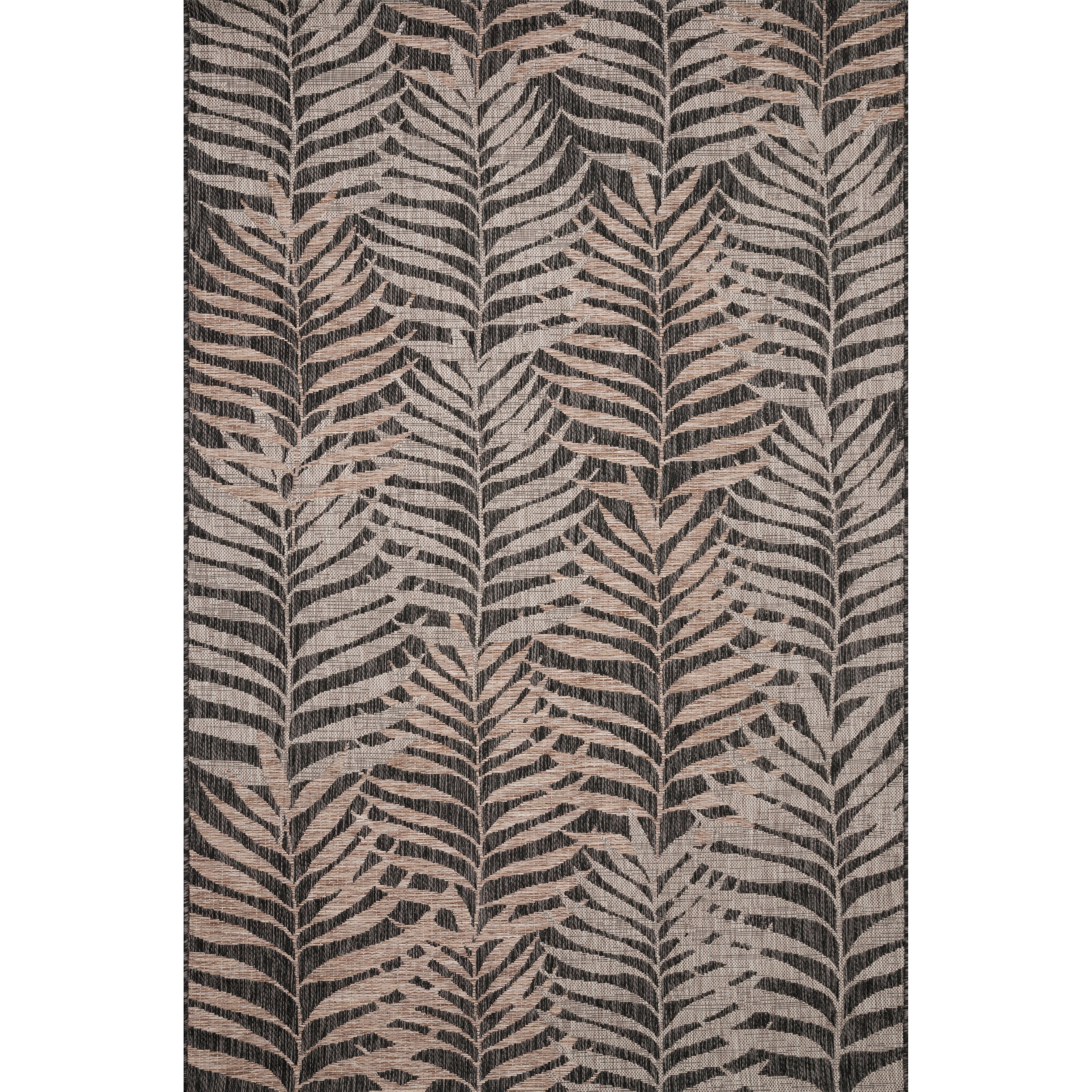 Loloi Rugs Isle 1'6" x 1'6"  Natural / Black Rug