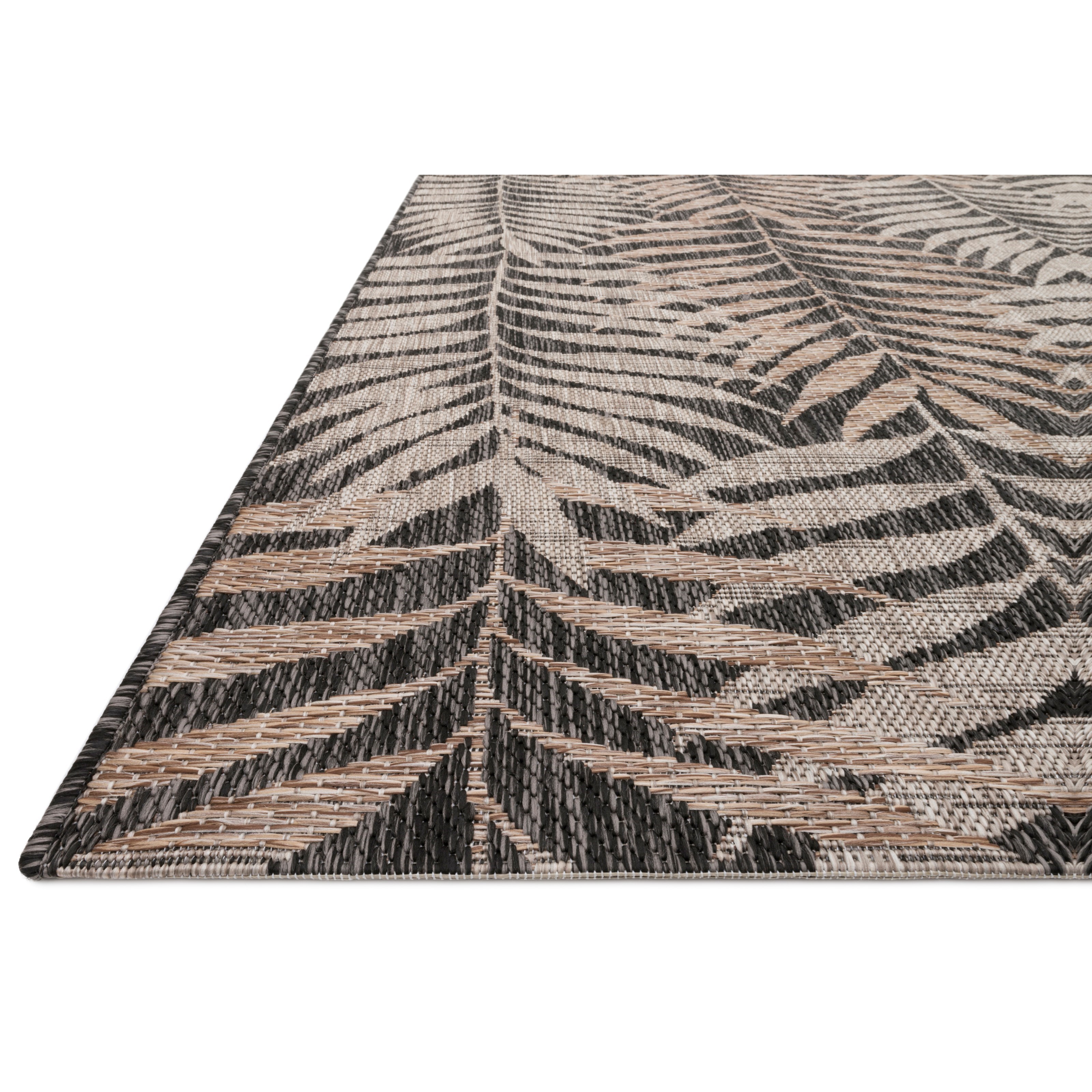 Loloi Rugs Isle 1'6" x 1'6"  Natural / Black Rug
