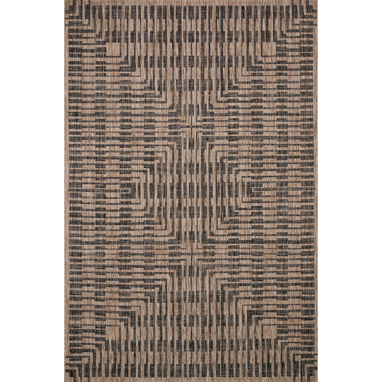 Reeds Rugs Isle 1'6" x 1'6"  Brown / Black Rug