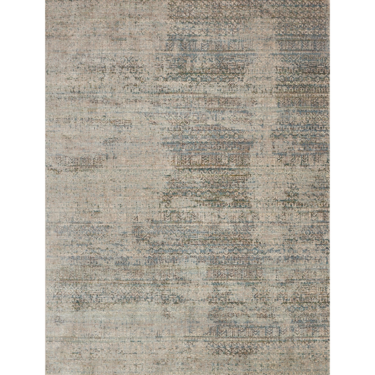 Loloi Rugs Javari 1'6" x 1'6"  Ivory / Sea Rug