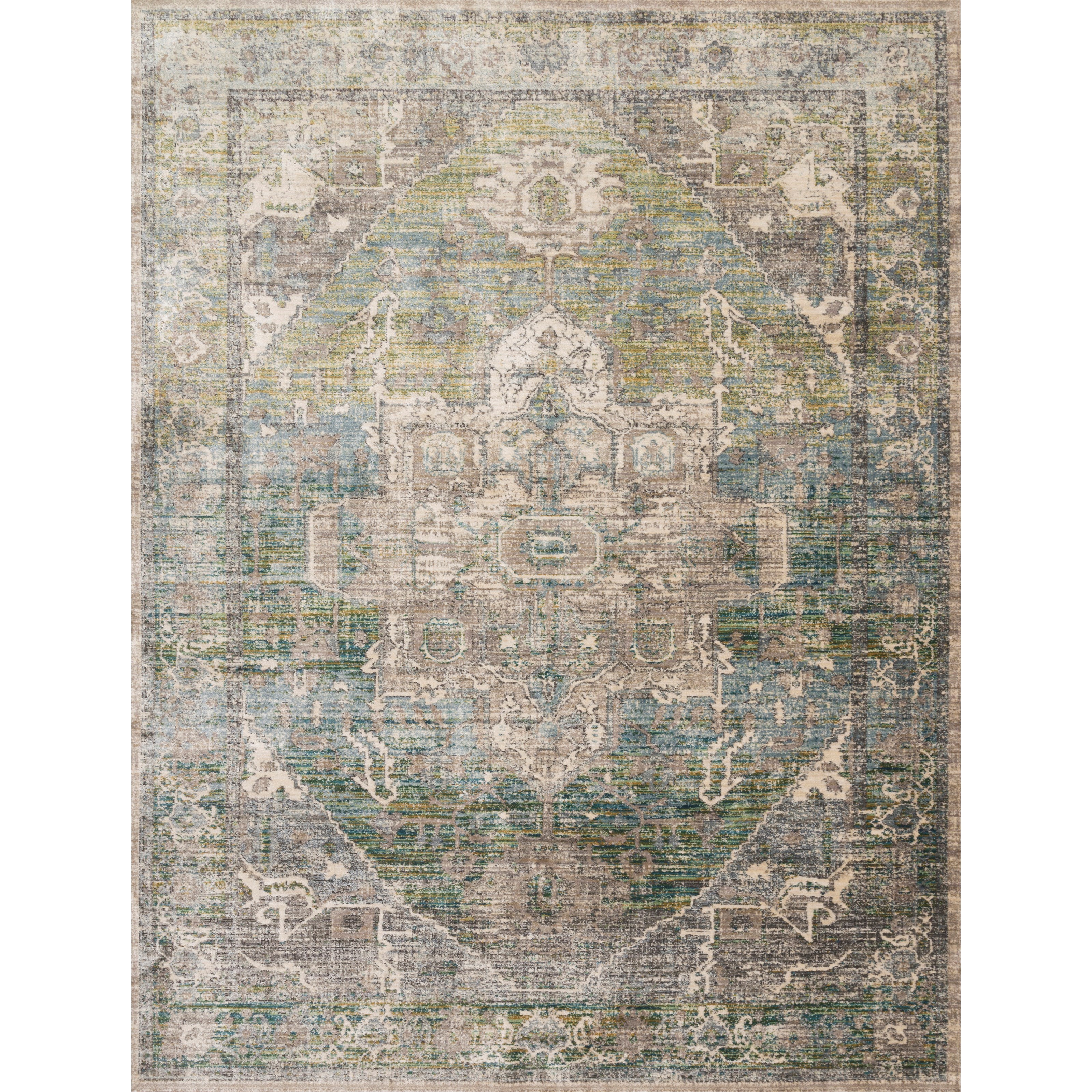 Loloi Rugs Javari 2'6" x 8'0" Grass / Ocean Rug
