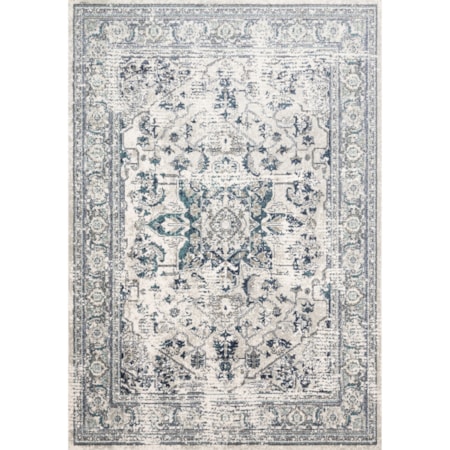 1'6" x 1'6"  Lt. Green / Blue Rug