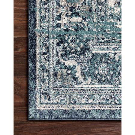 1'6" x 1'6"  Ocean / Ivory Rug
