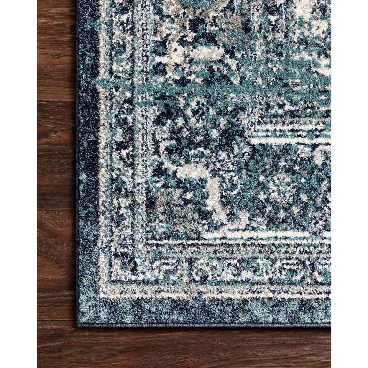 Reeds Rugs Joaquin 1'6" x 1'6"  Ocean / Ivory Rug