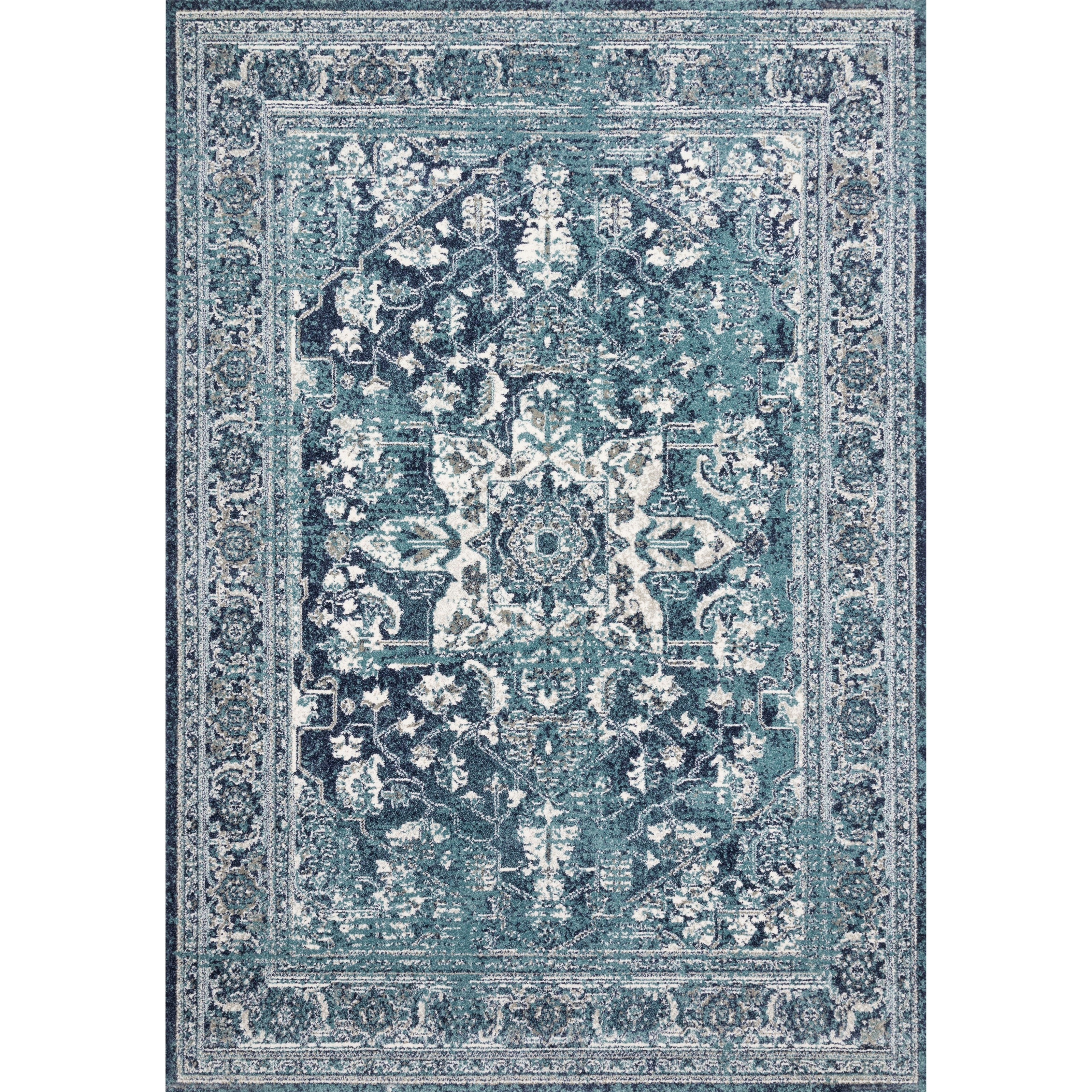 Loloi Rugs Joaquin 9'6" x 13' Ocean / Ivory Rug