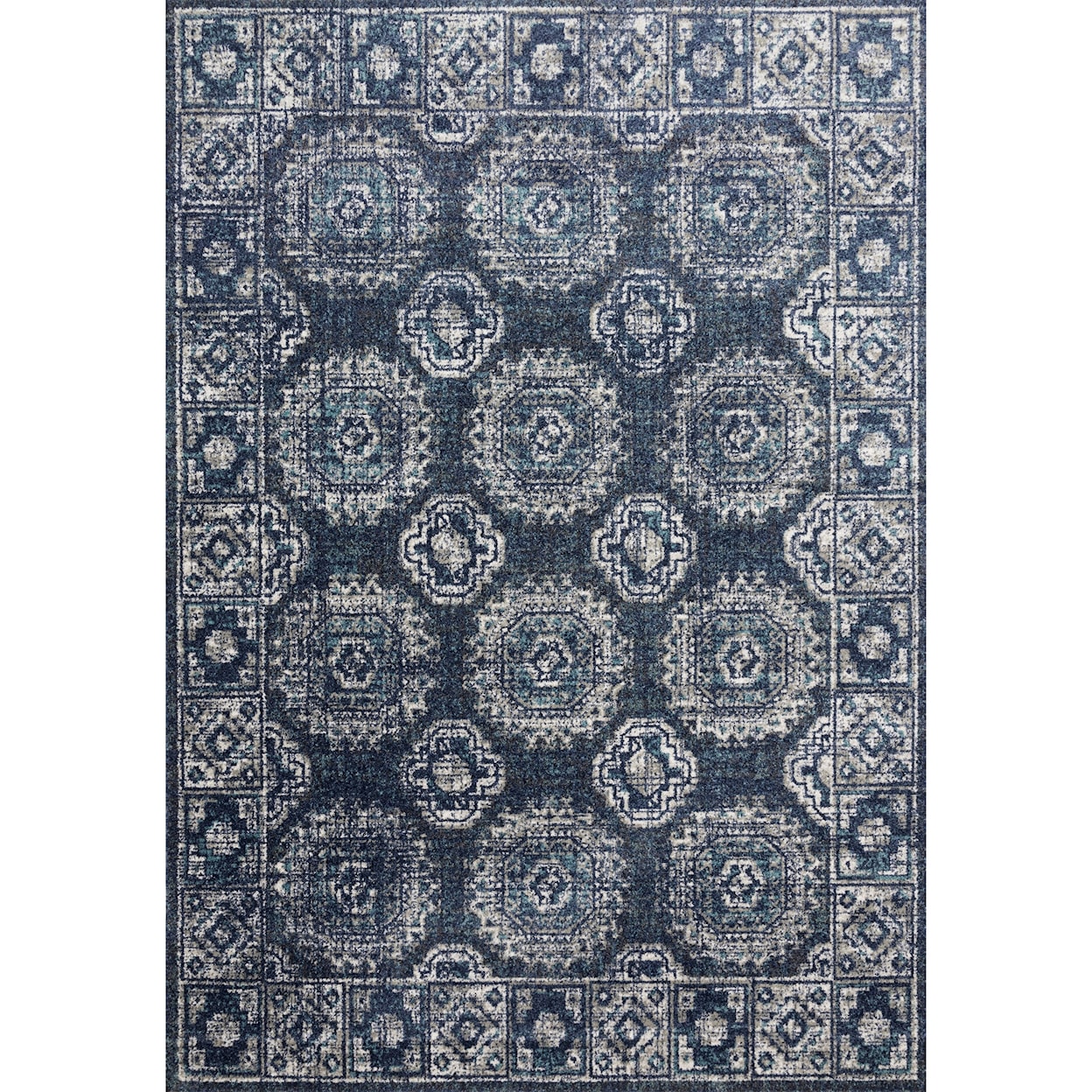 Loloi Rugs Joaquin 1'6" x 1'6"  Denim / Grey Rug