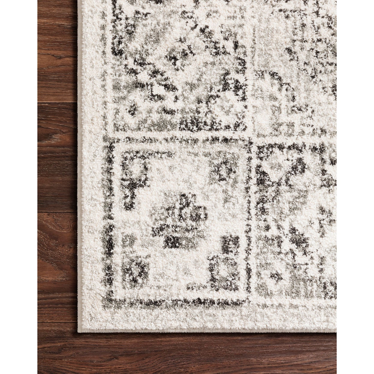 Loloi Rugs Joaquin 1'6" x 1'6"  Ivory / Charcoal Rug