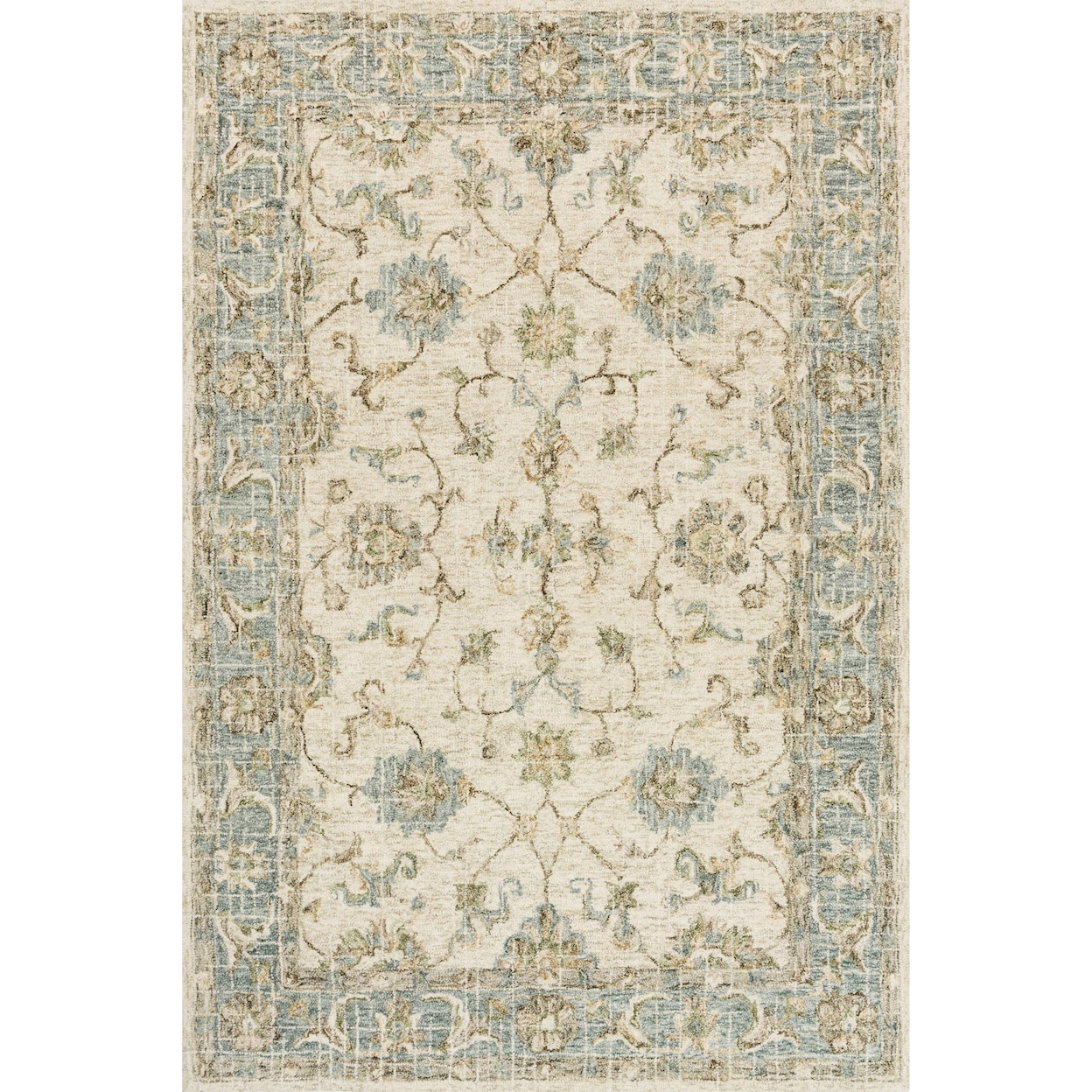 Loloi Rugs Julian 1'6" x 1'6"  Ivory / Spa Rug