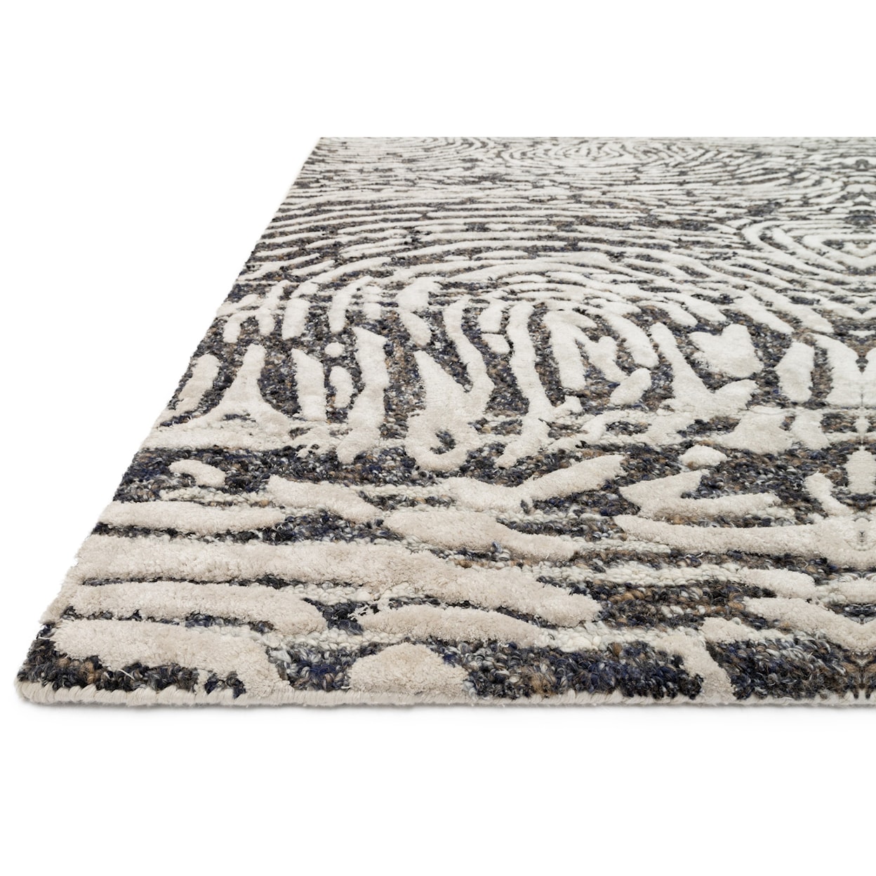 Reeds Rugs Juneau 1'6" x 1'6"  Charcoal / Silver Rug