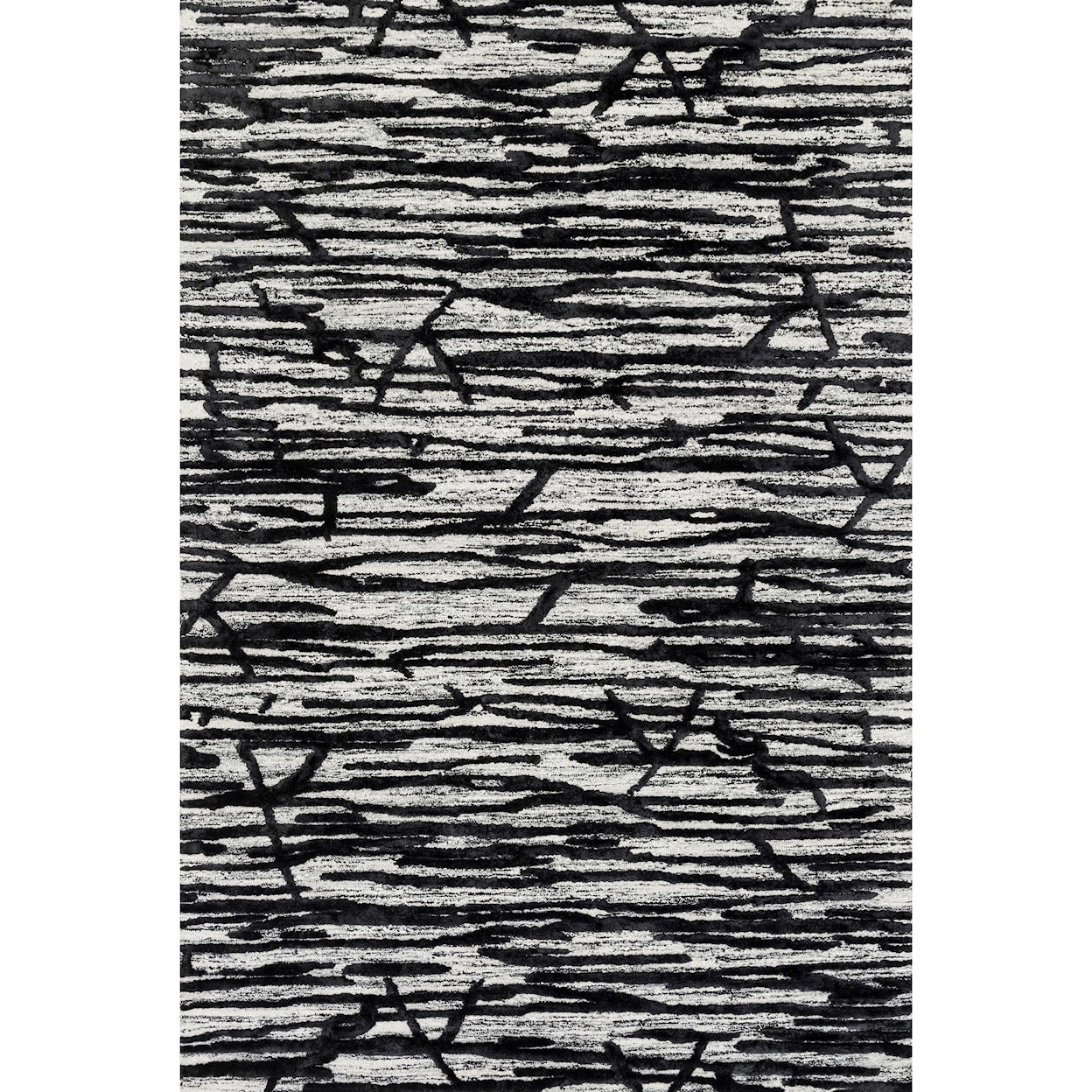 Loloi Rugs Juneau 1'6" x 1'6"  Ivory / Black Rug