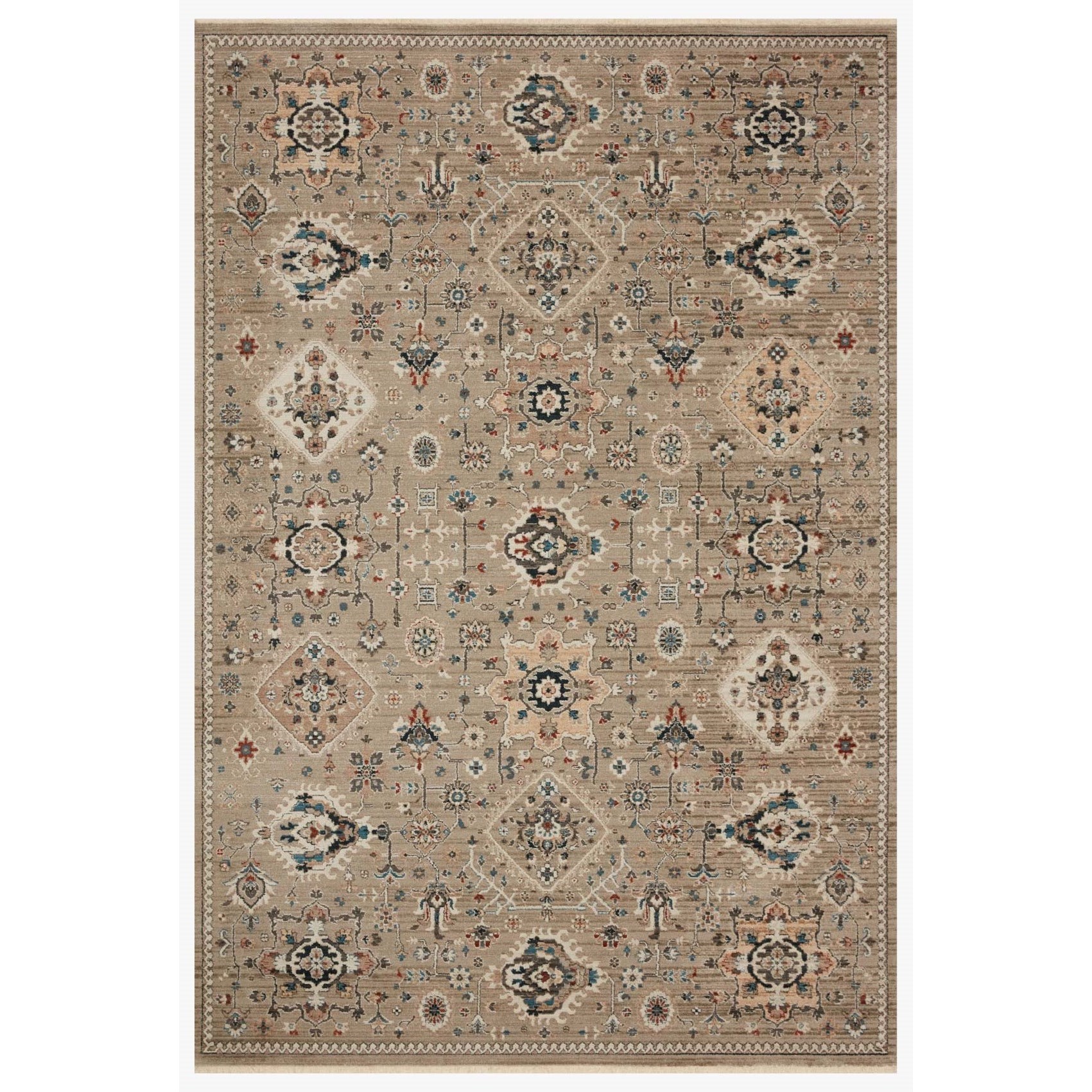 Loloi Rugs Leigh 5'3" x 7'6" Dove / Multi Rug