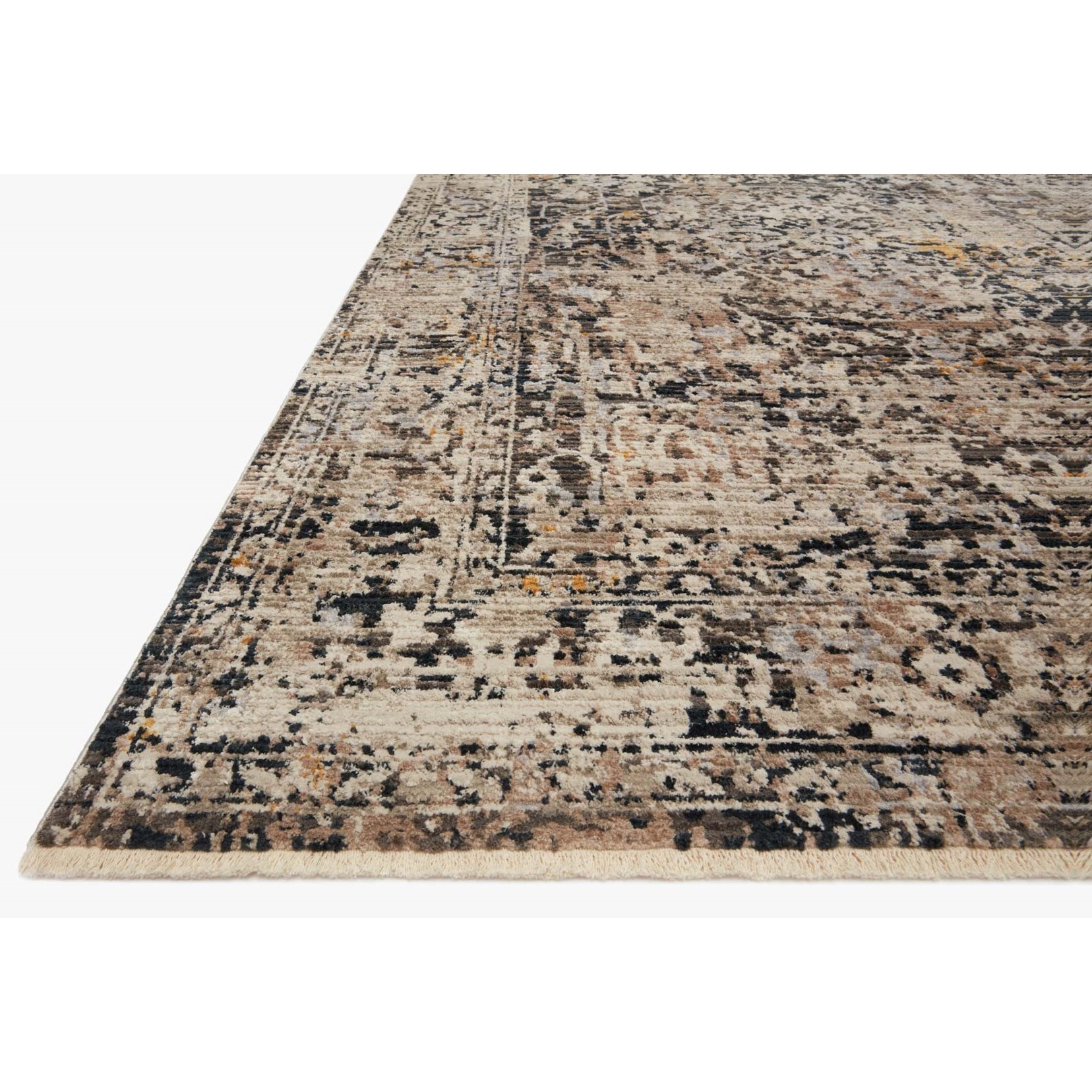 2'7" x 7'8" Charcoal / Taupe Rug