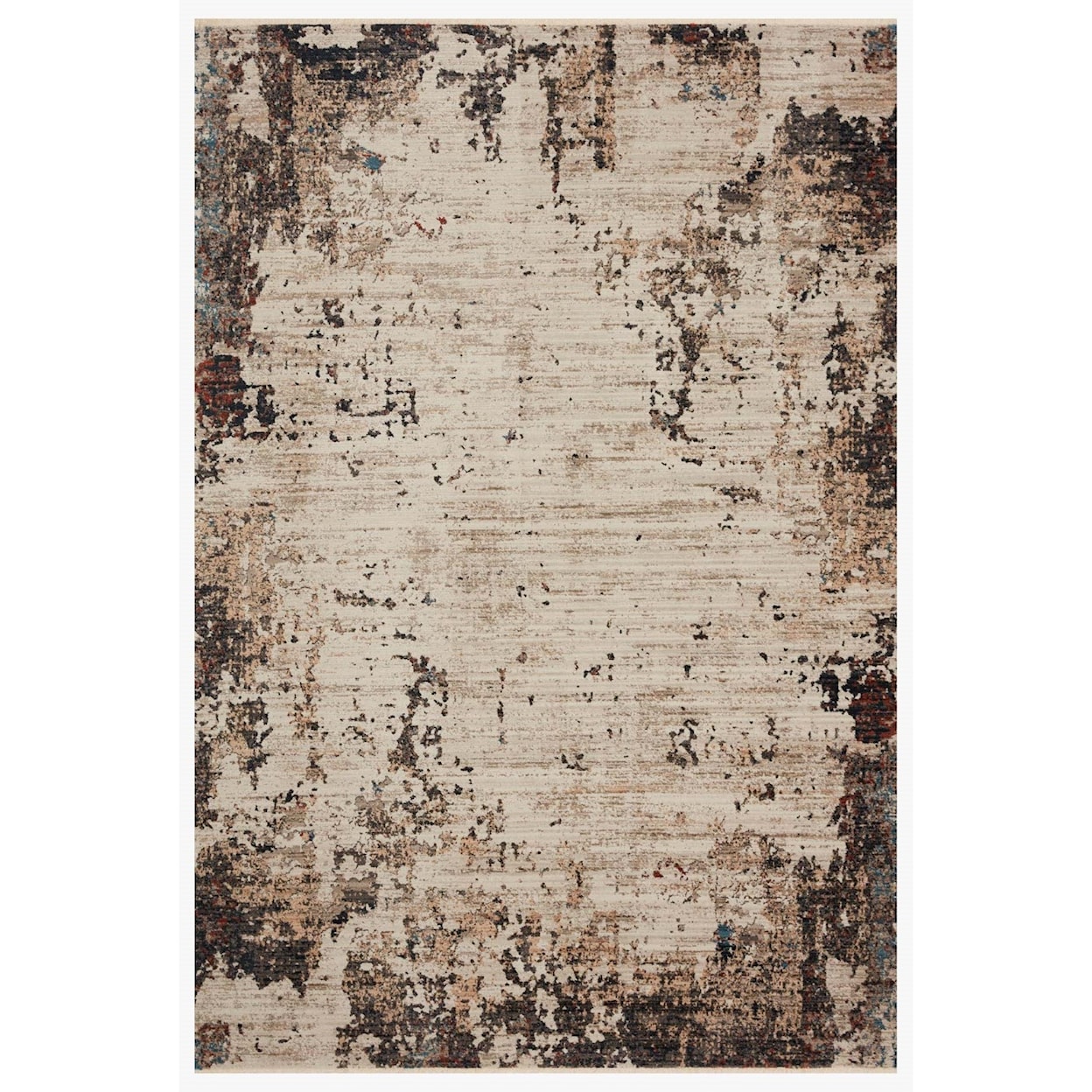 Loloi Rugs Leigh 18" x 18"  Ivory / Charcoal Rug