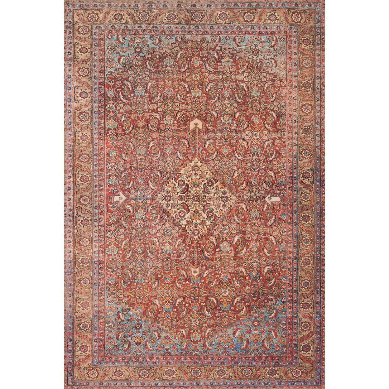 Loloi Rugs Loren 1'6" x 1'6"  Red / Multi Rug