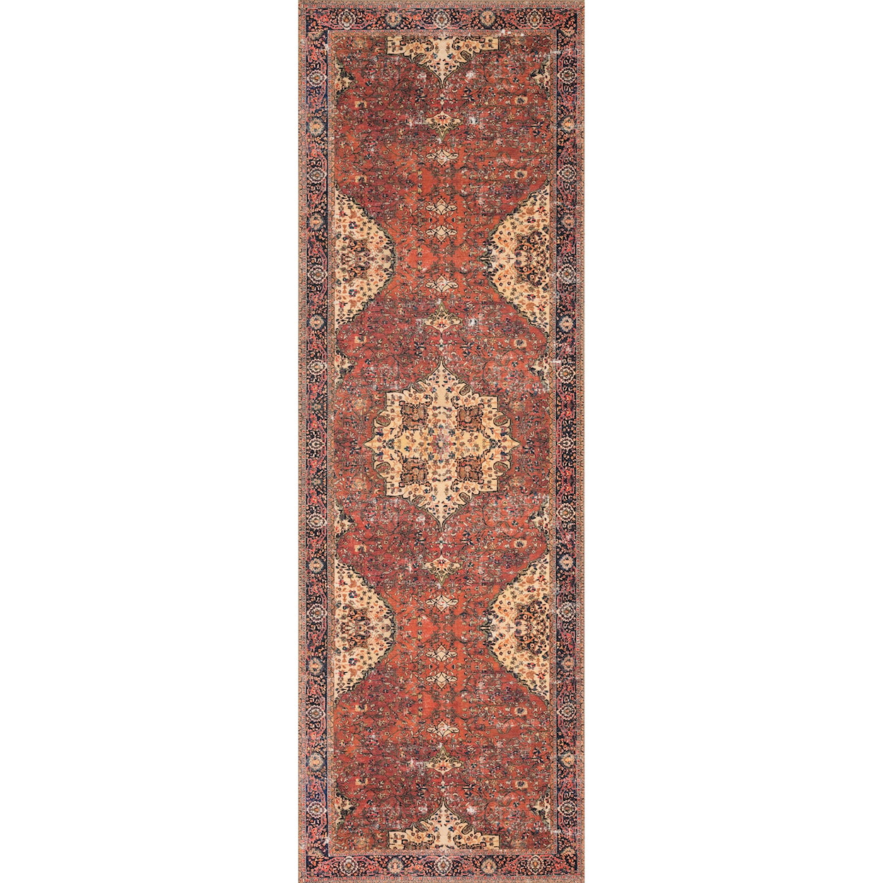 Reeds Rugs Loren 8'4" x 11'6" Red / Navy Rug