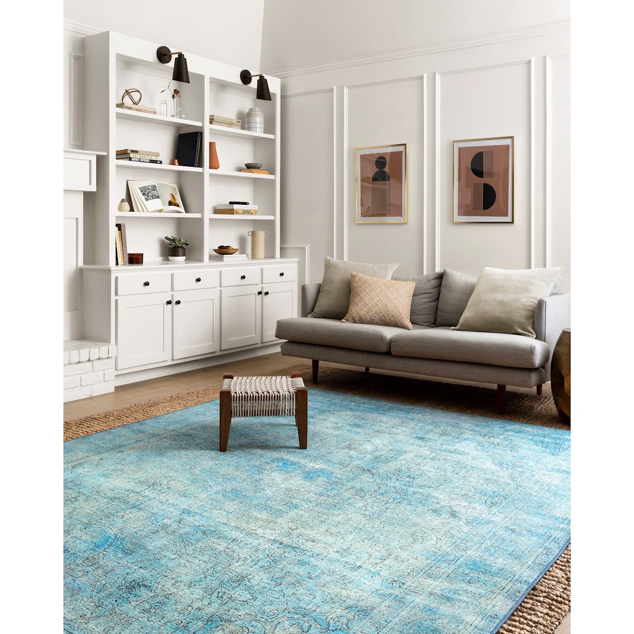 Reeds Rugs Loren 8'4" x 11'6" Aqua Rug