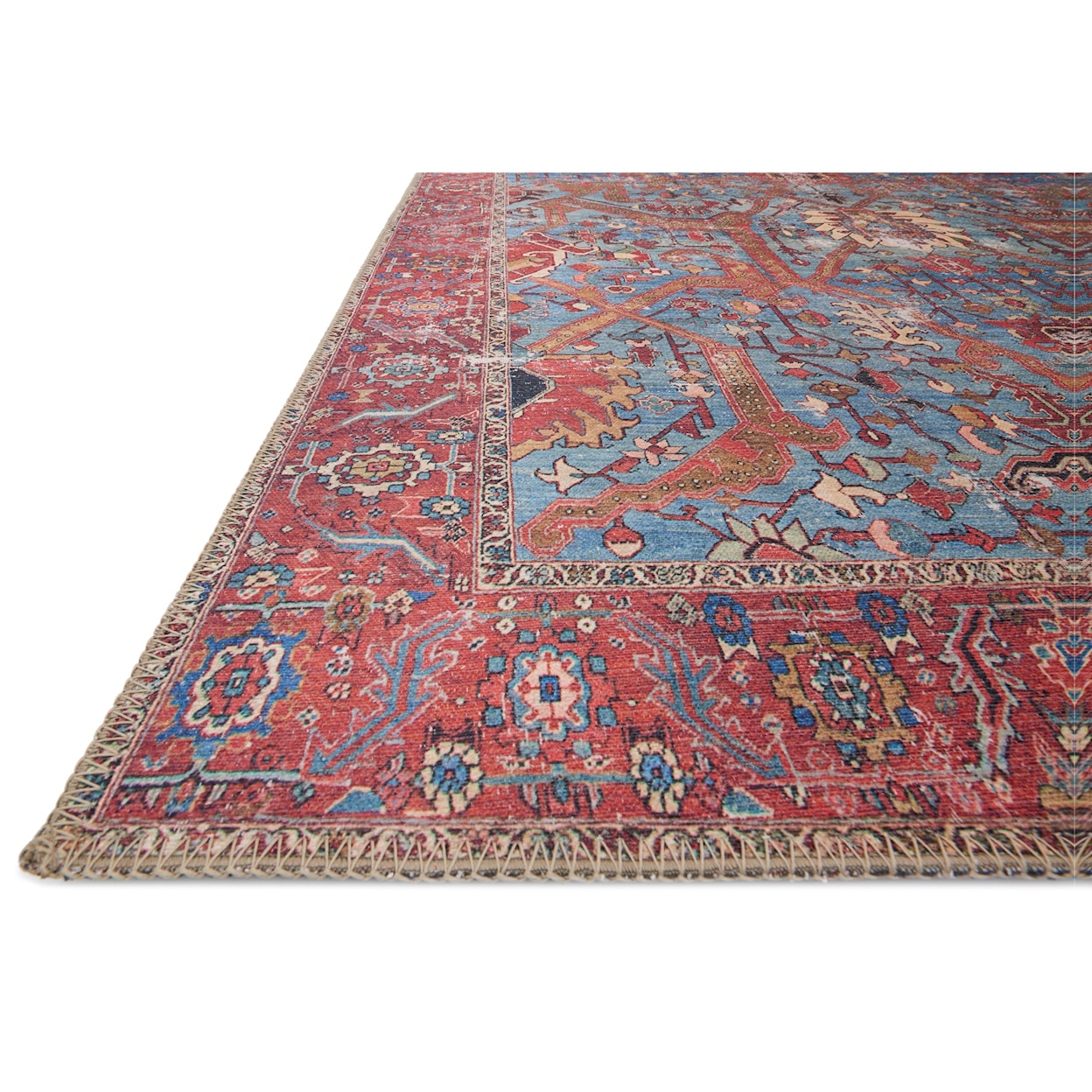 Loloi Rugs Loren 8'4" x 11'6" Blue / Red Rug