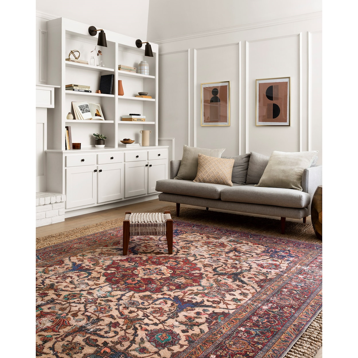 Loloi Rugs Loren 1'6" x 1'6"  Sand / Multi Rug