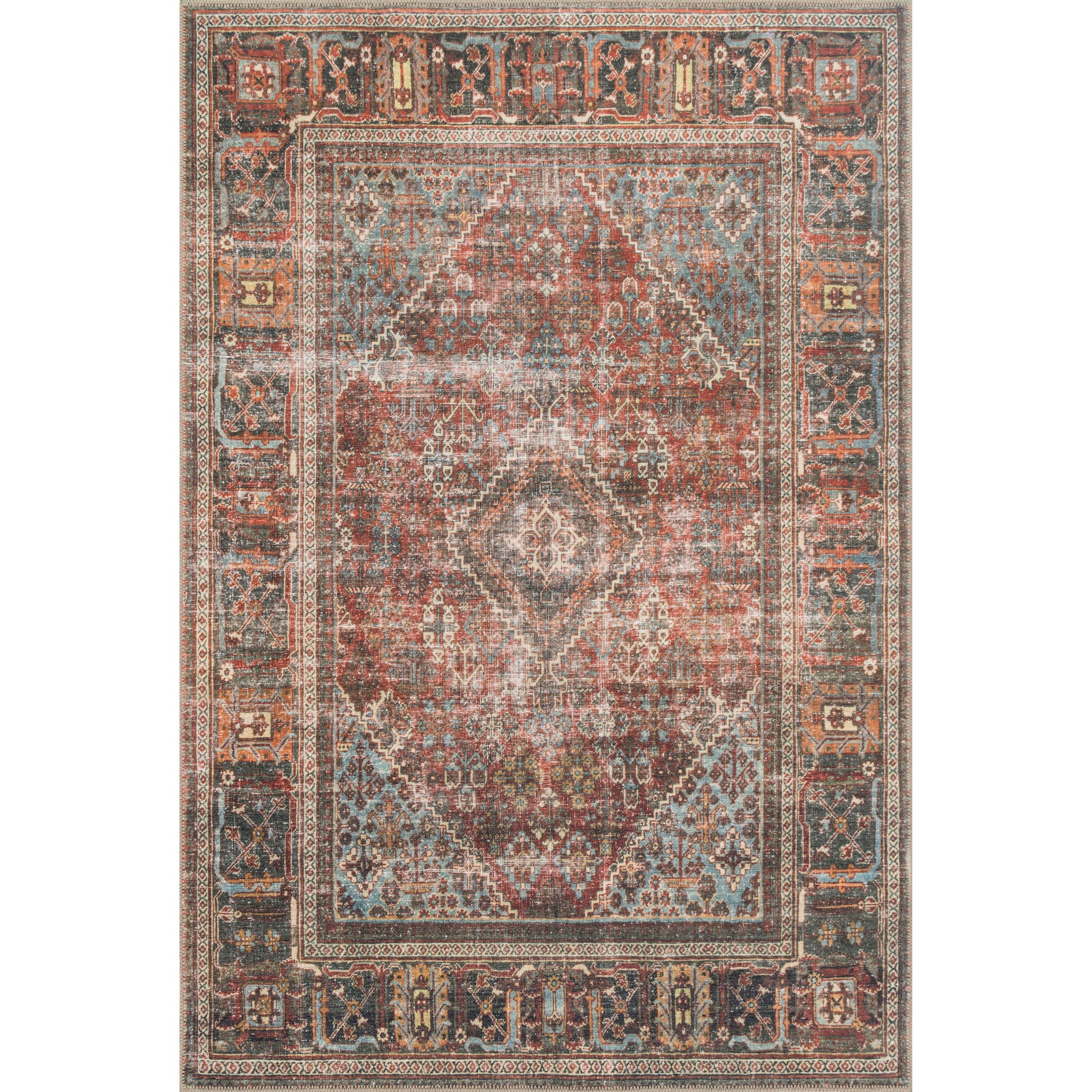 Loloi Rugs Loren 2'6" x 7'6" Brick / Midnight Rug