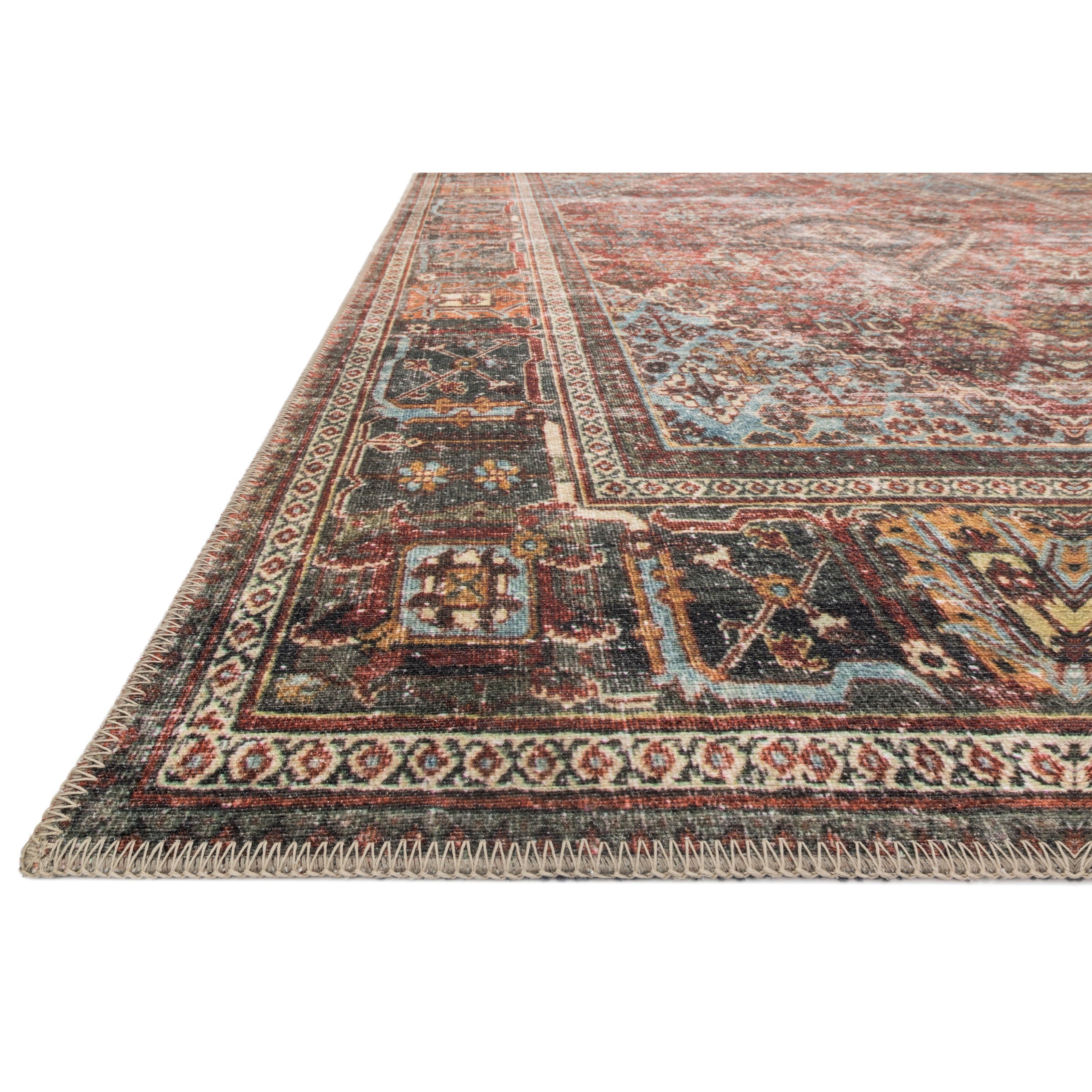 Loloi Rugs Loren 7'6" x 9'6" Brick / Midnight Rug