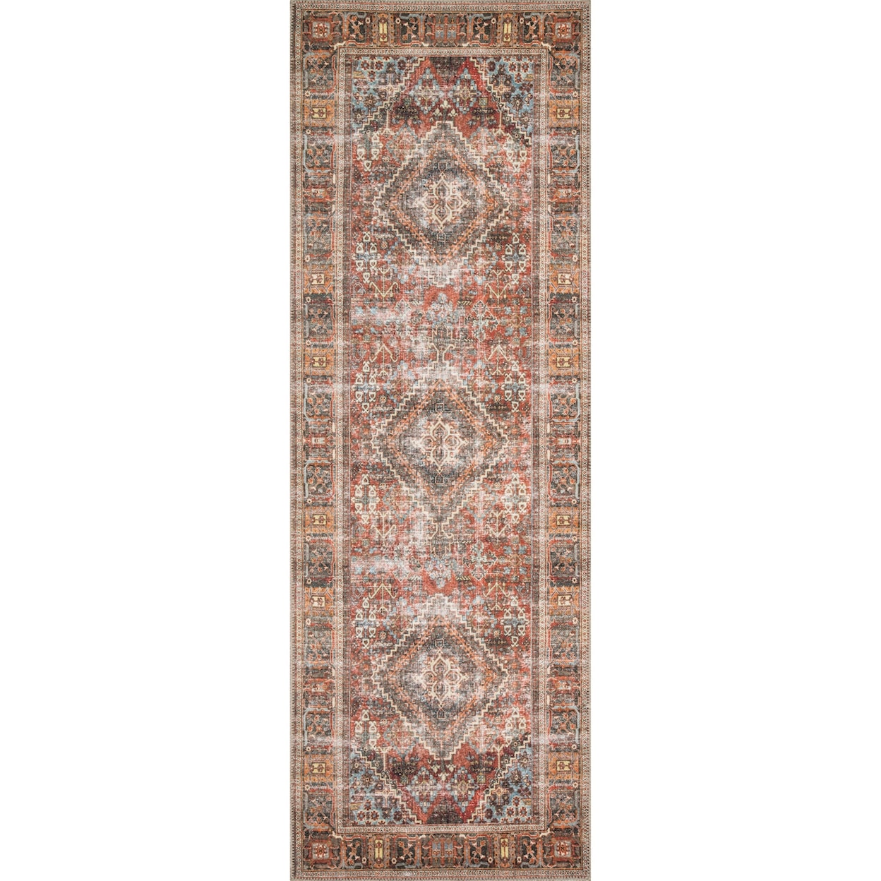 Reeds Rugs Loren 7'6" x 9'6" Brick / Midnight Rug