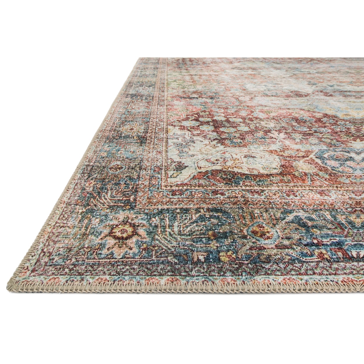 Loloi Rugs Loren 1'6" x 1'6"  Brick / Multi Rug