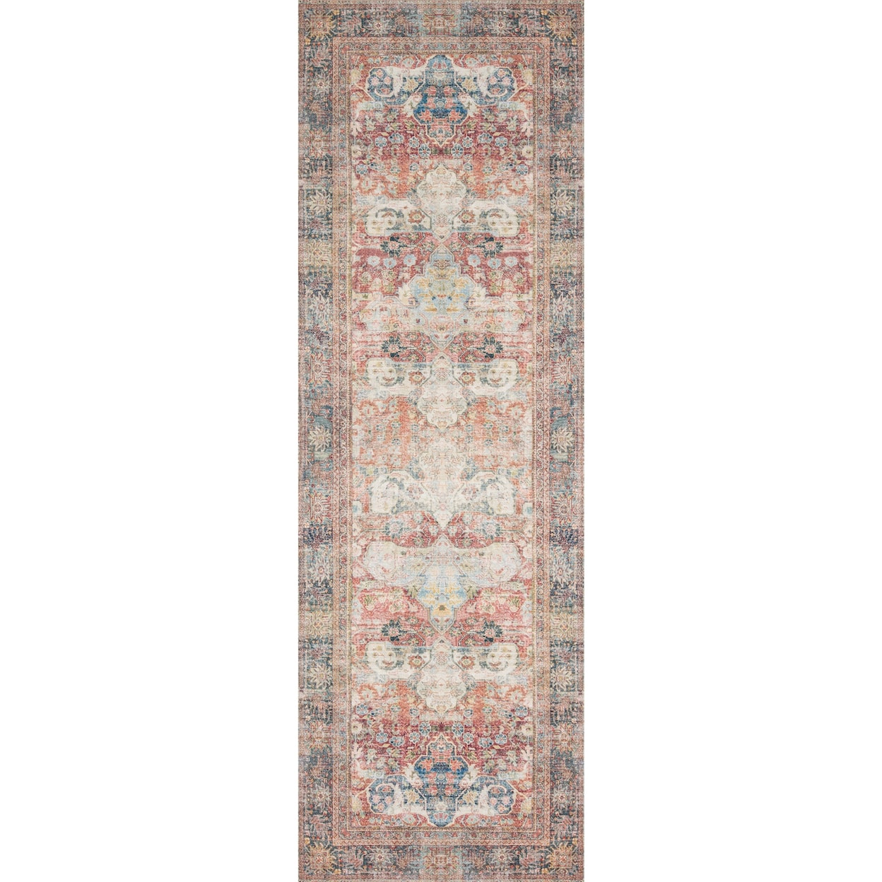 Reeds Rugs Loren 1'6" x 1'6"  Brick / Multi Rug