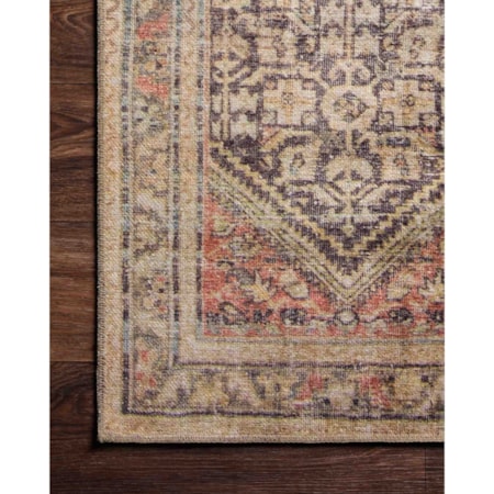 18" x 18"  Charcoal / Multi Rug