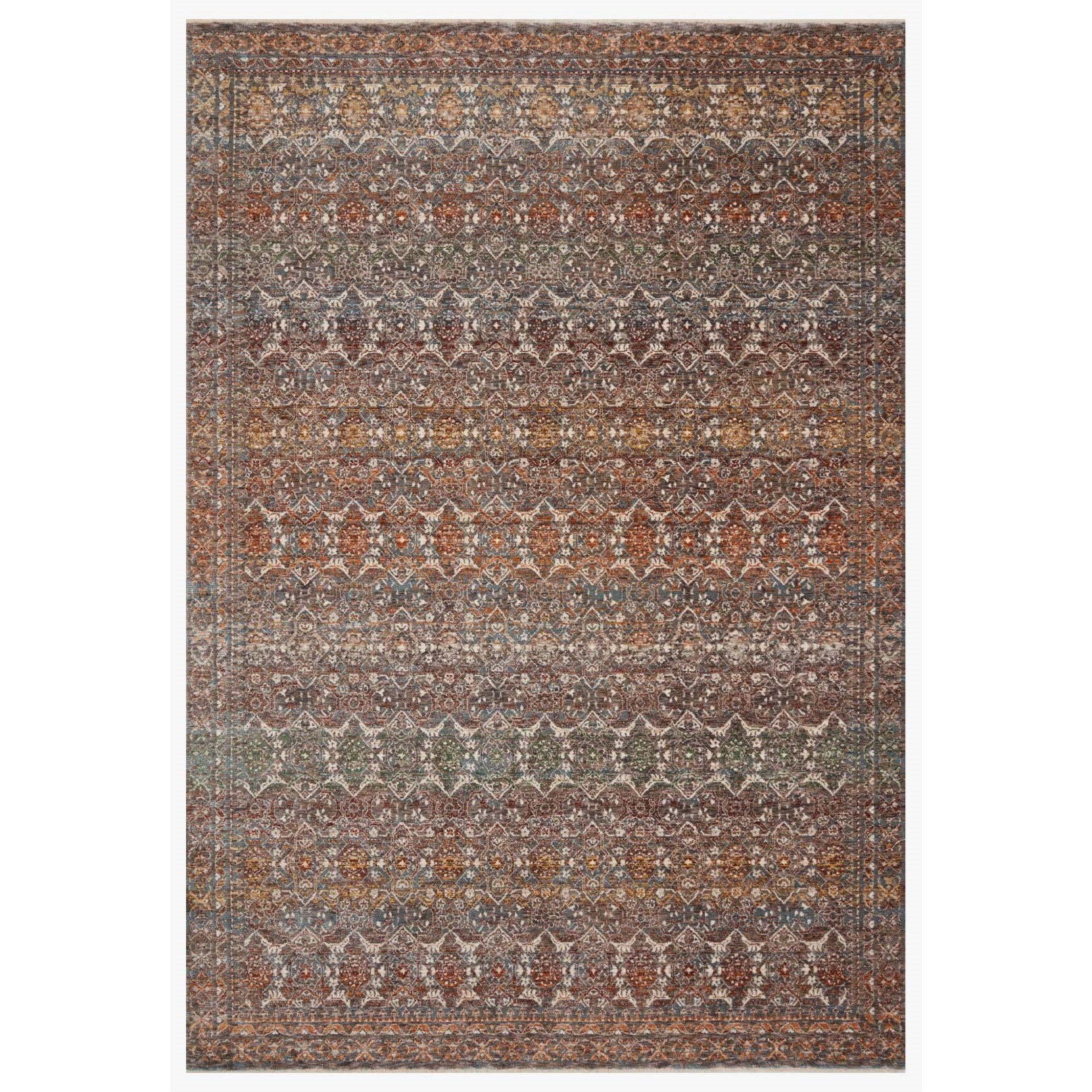 Loloi Rugs Lourdes 5'7" x 5'7"  Stone / Multi Rug