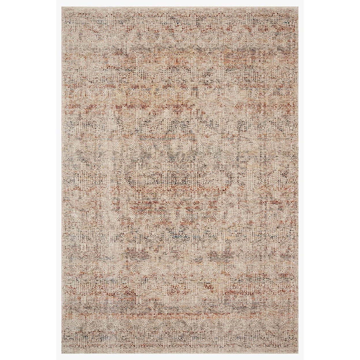 Loloi Rugs Lourdes 18" x 18"  Ivory / Spice Rug