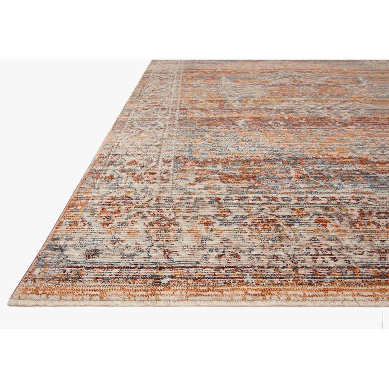 Loloi Rugs Lourdes 2'7" x 7'9" Tangerine / Ocean Rug