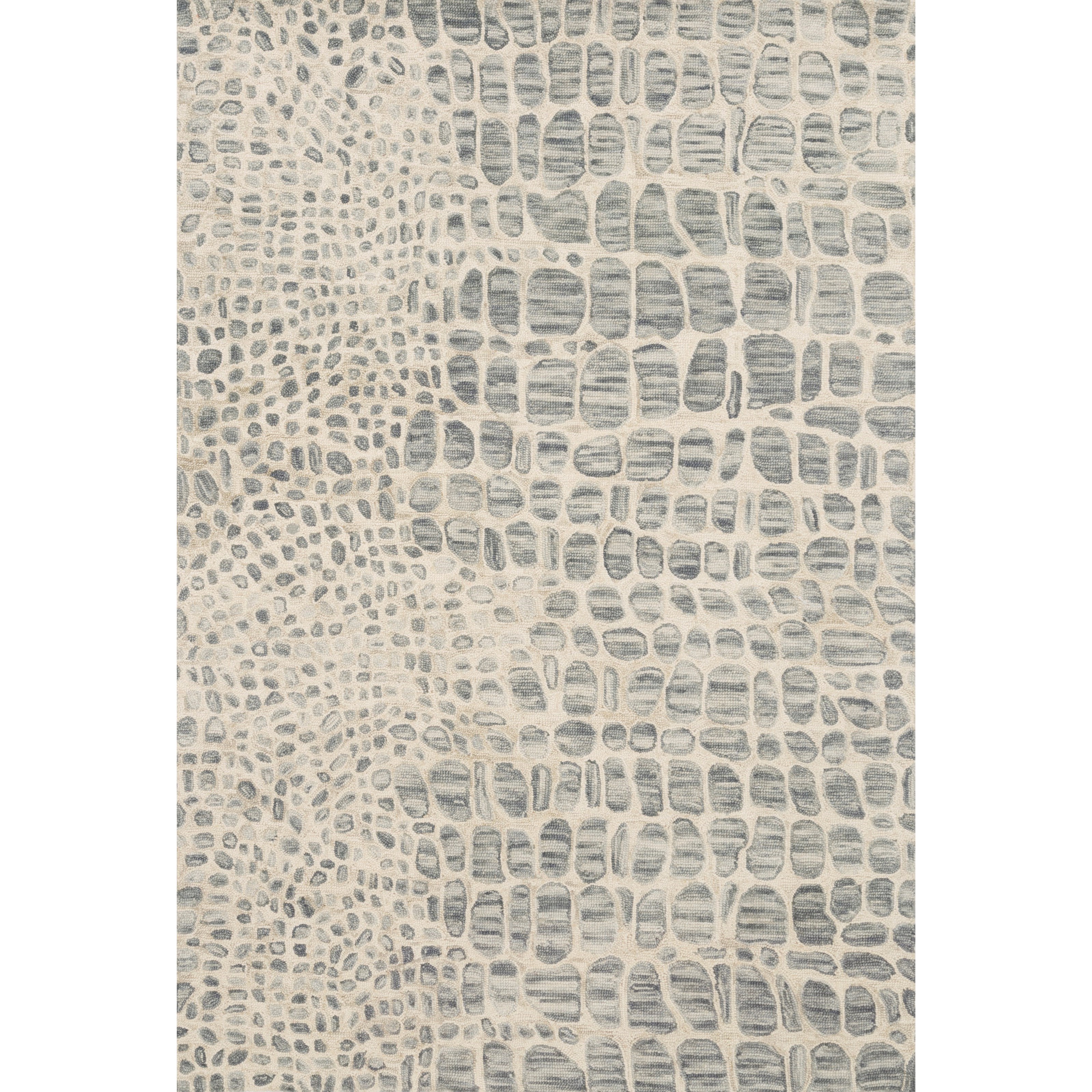 Loloi Rugs Masai 1'6" x 1'6"  Silver Grey / Ivory Rug