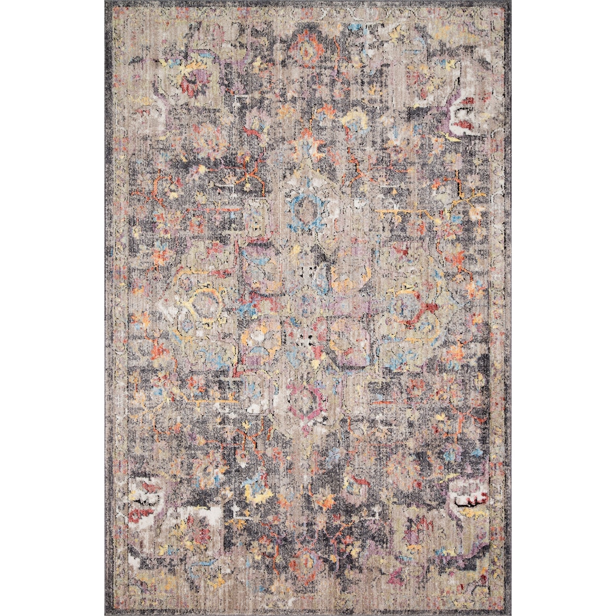 Reeds Rugs Medusa 2'4" x 8'0" Charcoal / Fiesta Rug