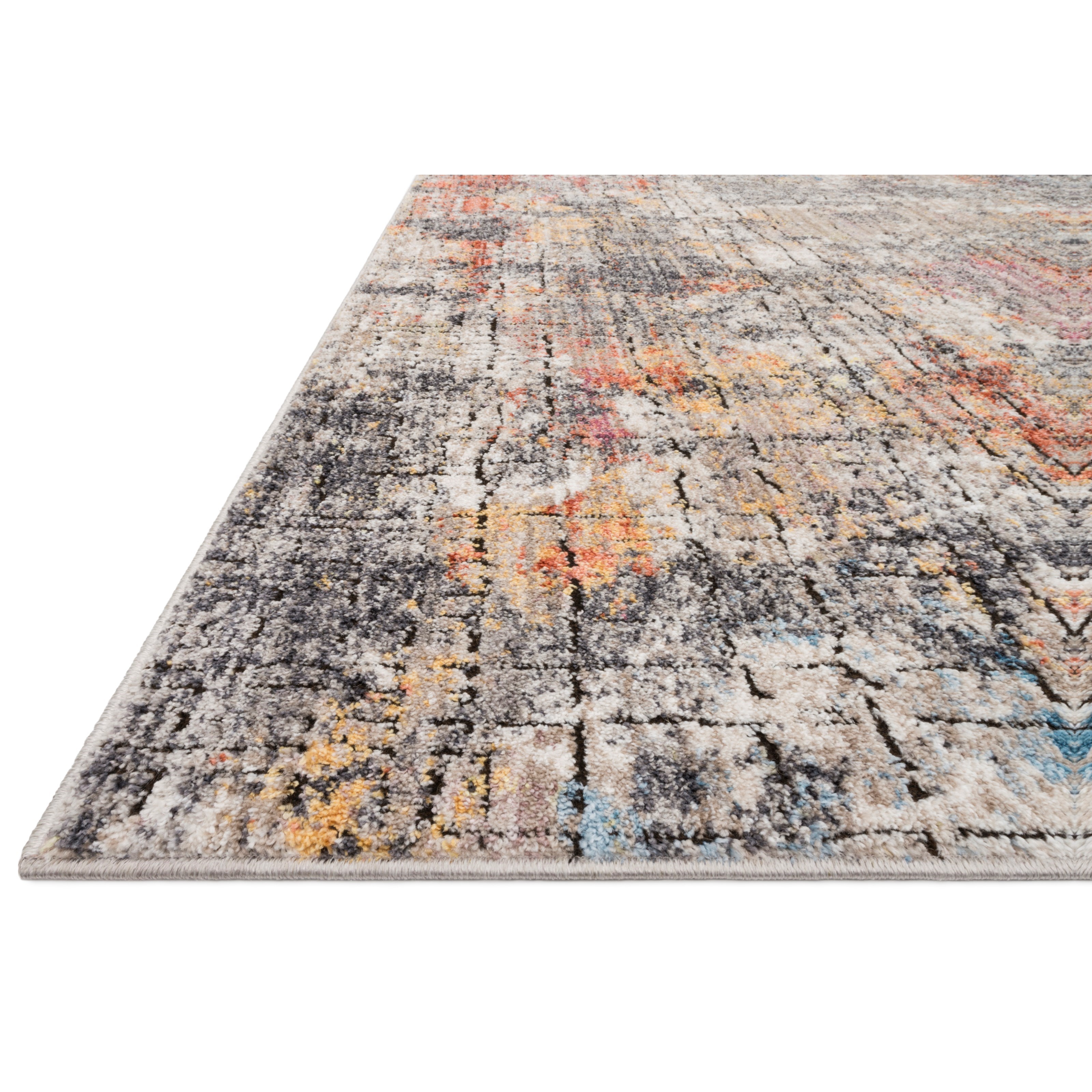 Loloi Rugs Medusa 2'4" x 10' Graphite / Sunset Rug
