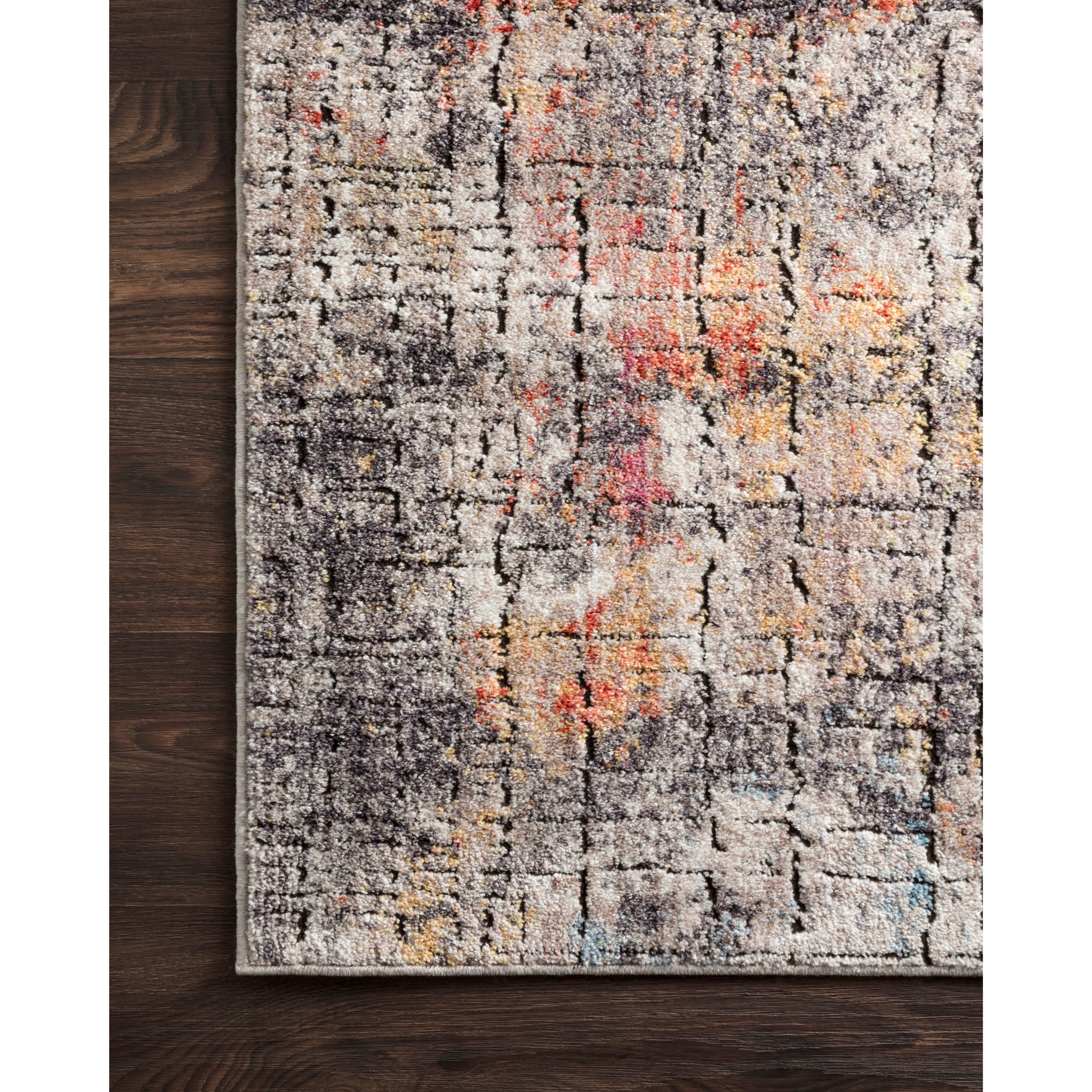 Loloi Rugs Medusa 2'4" x 10' Graphite / Sunset Rug