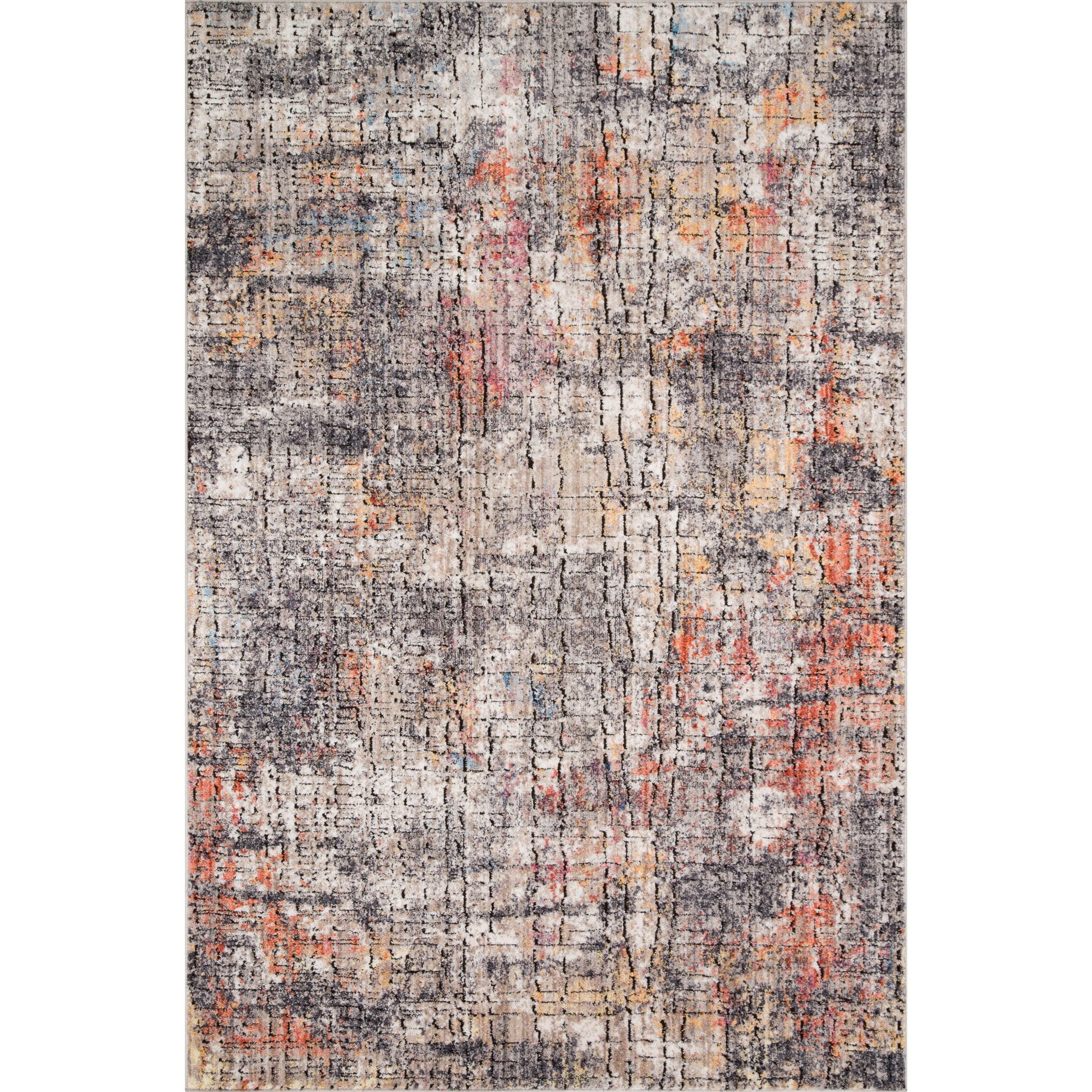 3'11" x 5'7" Graphite / Sunset Rug