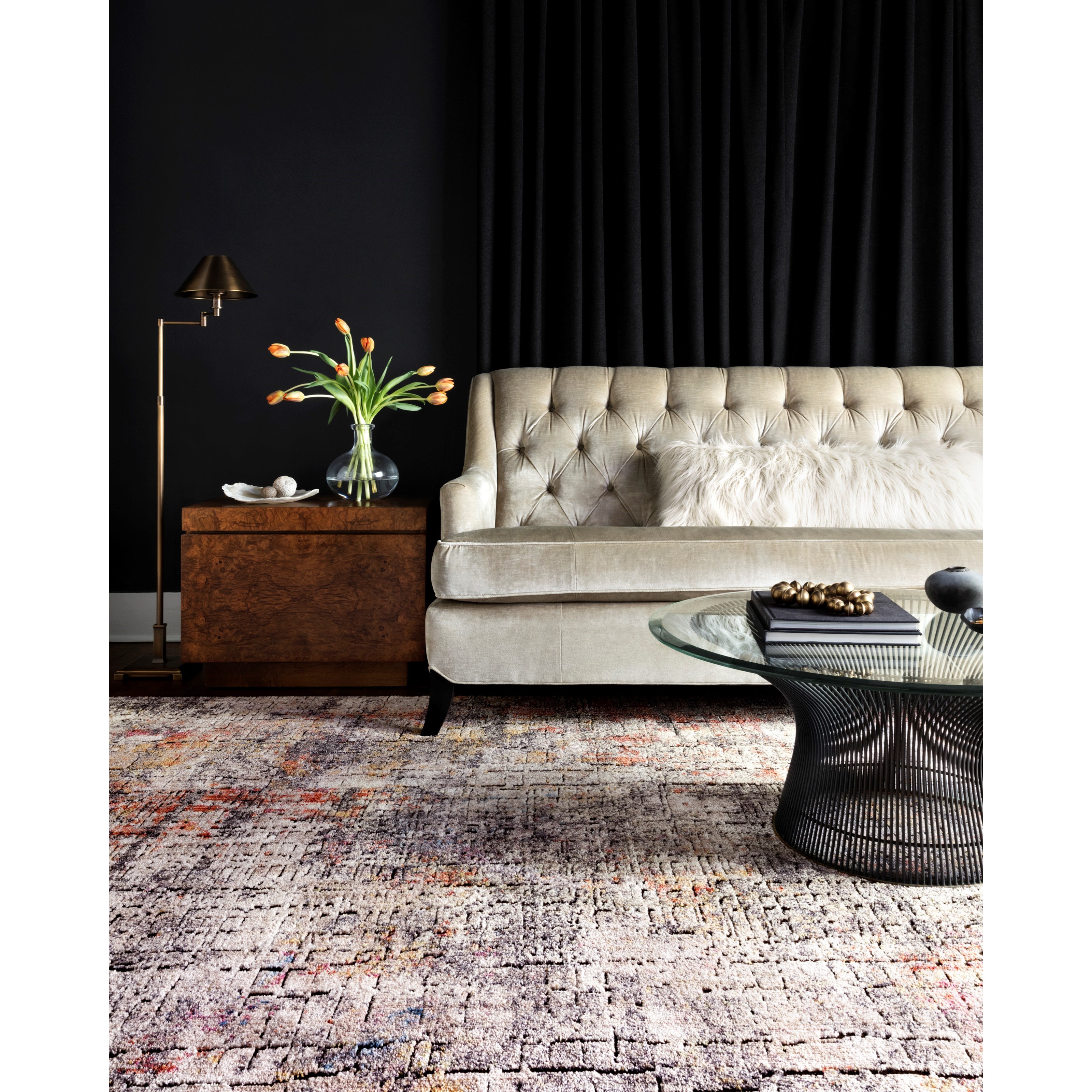 3'11" x 5'7" Graphite / Sunset Rug