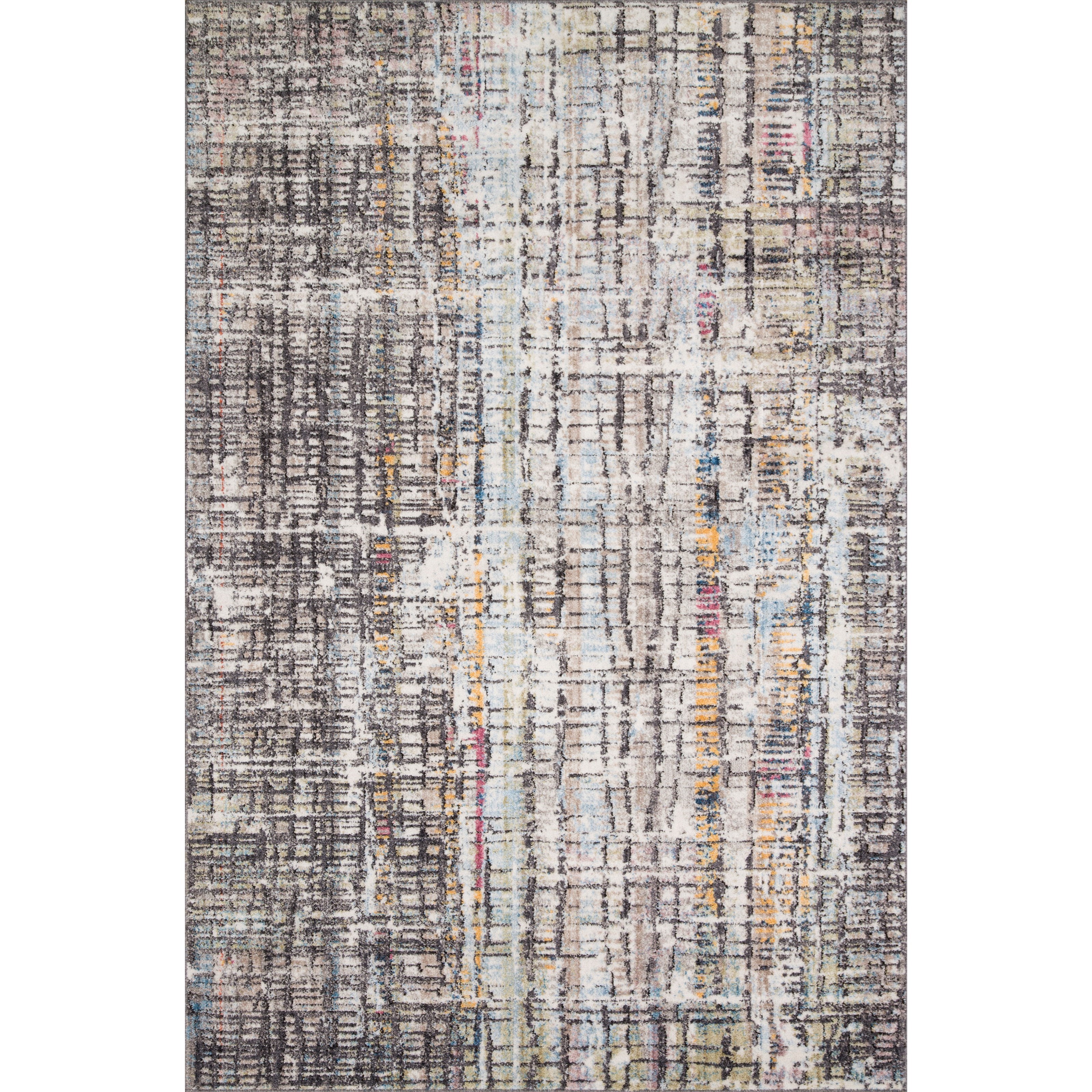 Loloi Rugs Medusa 1'6" x 1'6"  Charcoal / Multi Rug
