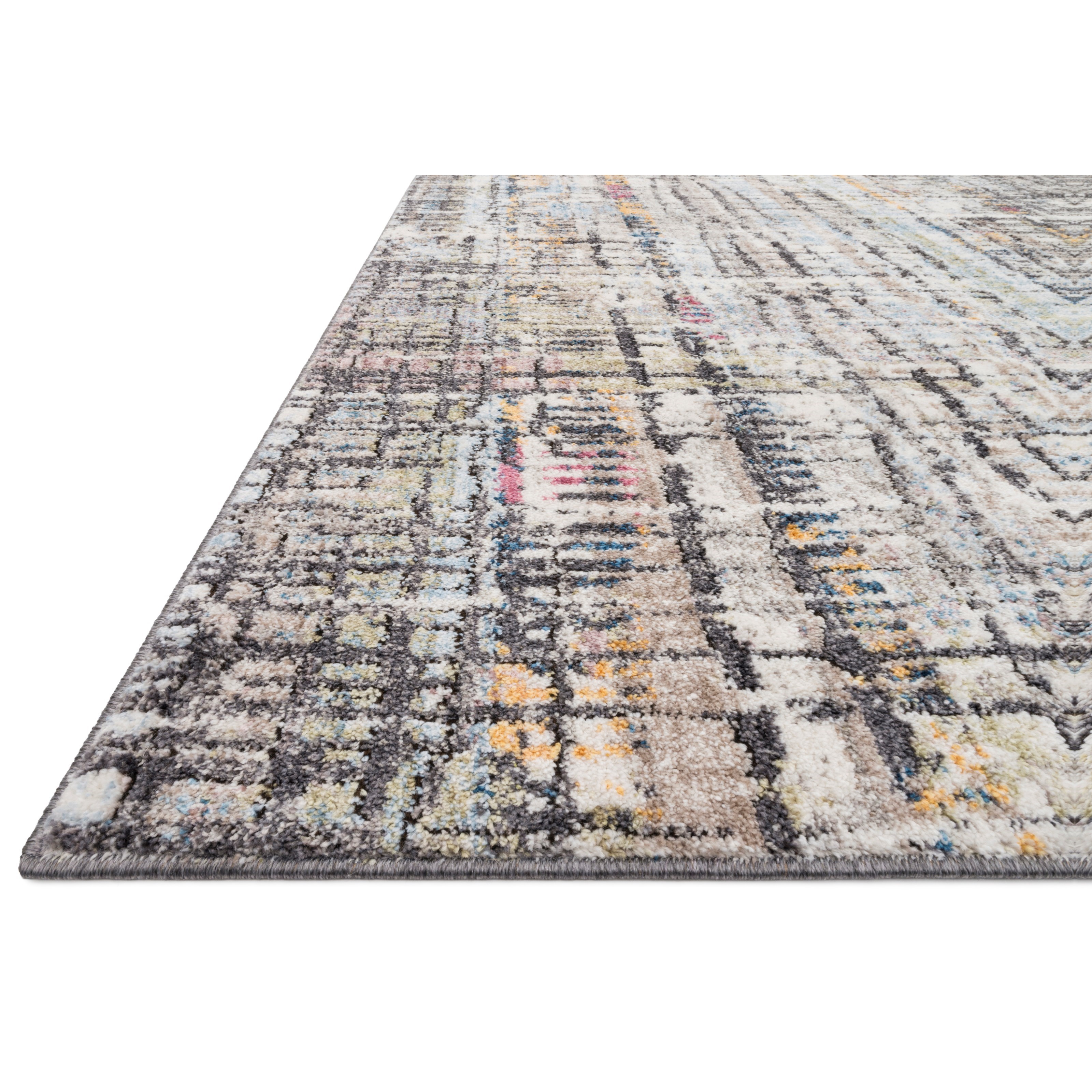 Loloi Rugs Medusa 1'6" x 1'6"  Charcoal / Multi Rug