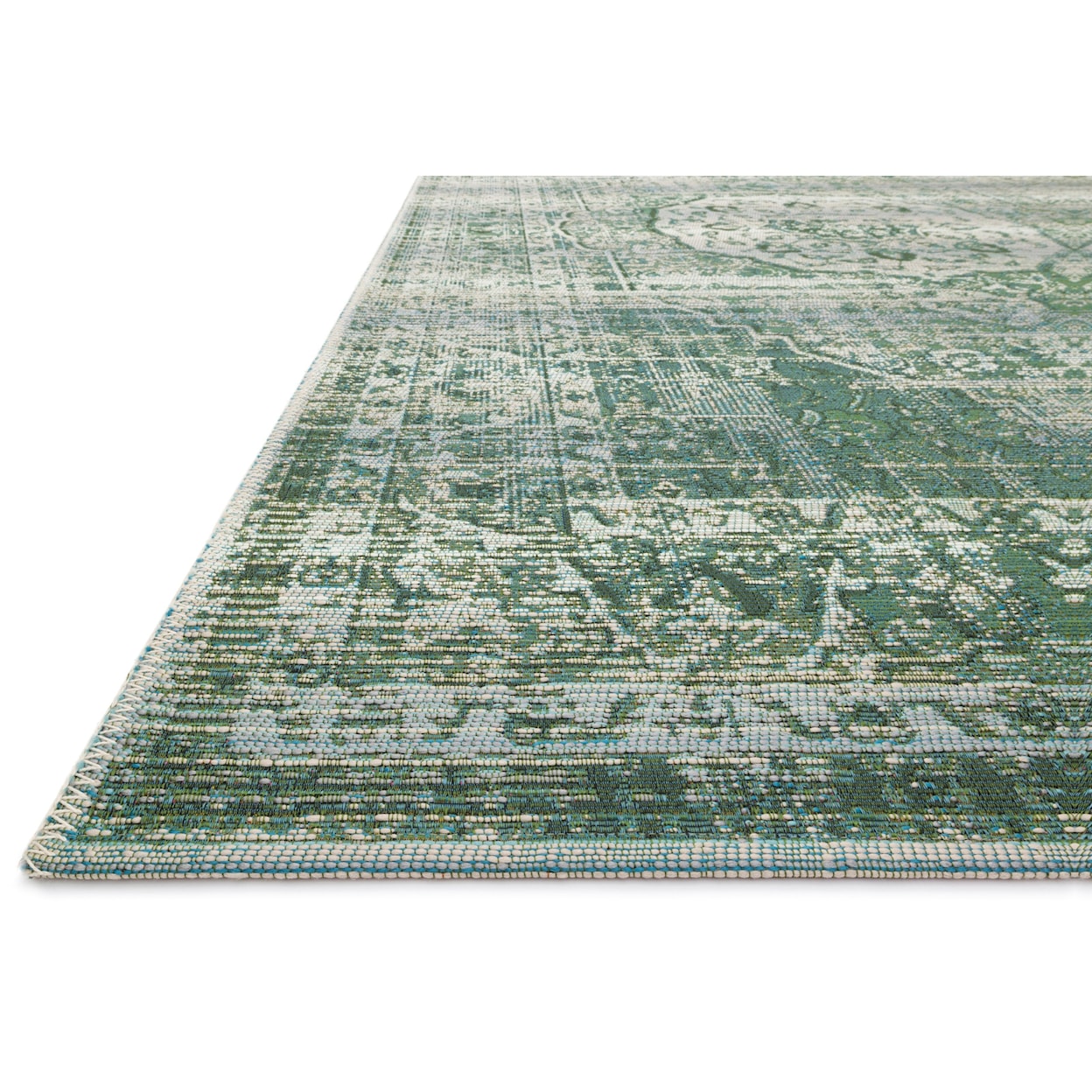 Loloi Rugs Mika 1'6" x 1'6"  Green / Mist Rug