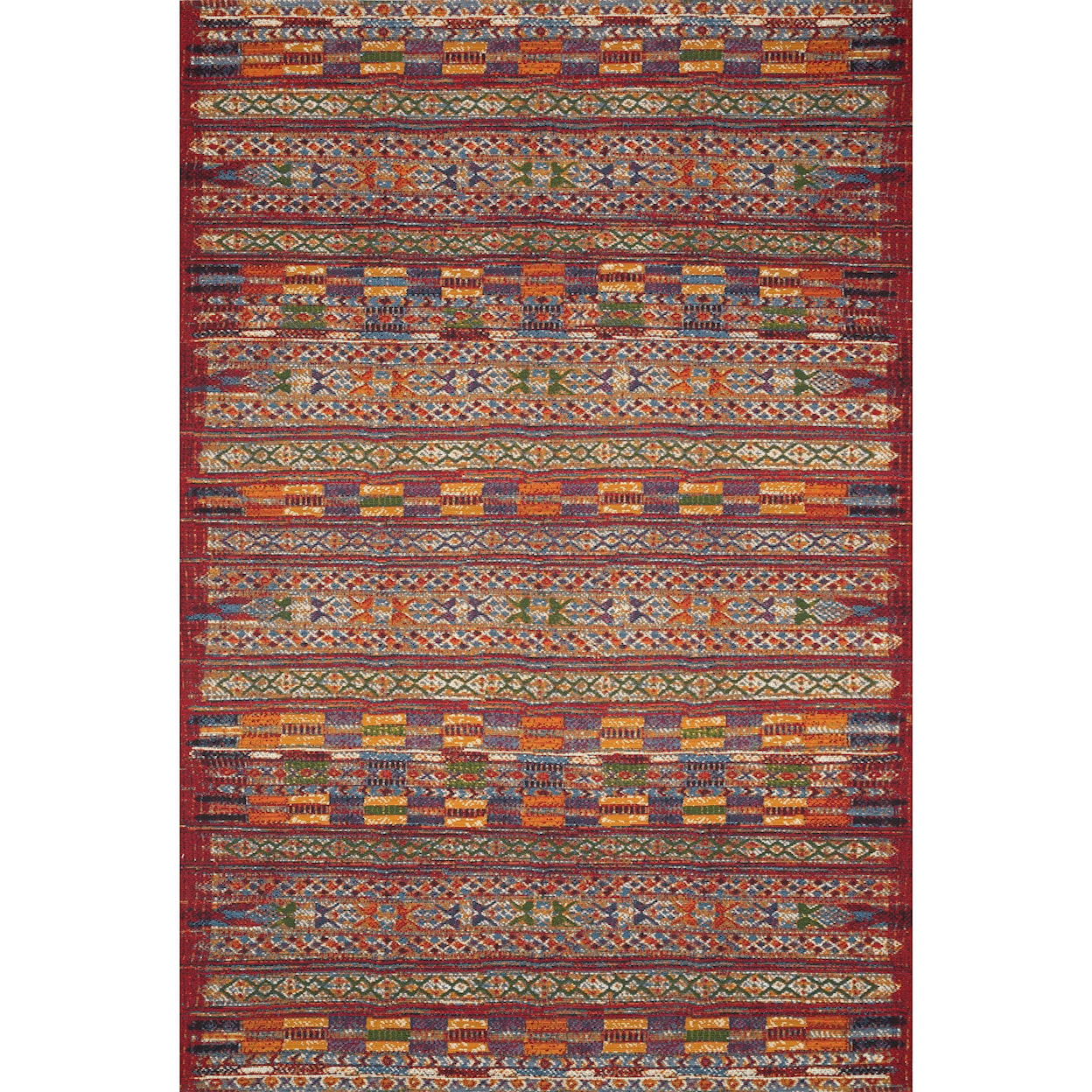 Reeds Rugs Mika 2'5" x 7'8" Red / Multi Rug