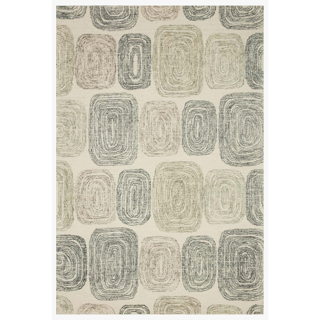 Reeds Rugs Milo 18" x 18"  Dk. Grey / Neutral Rug