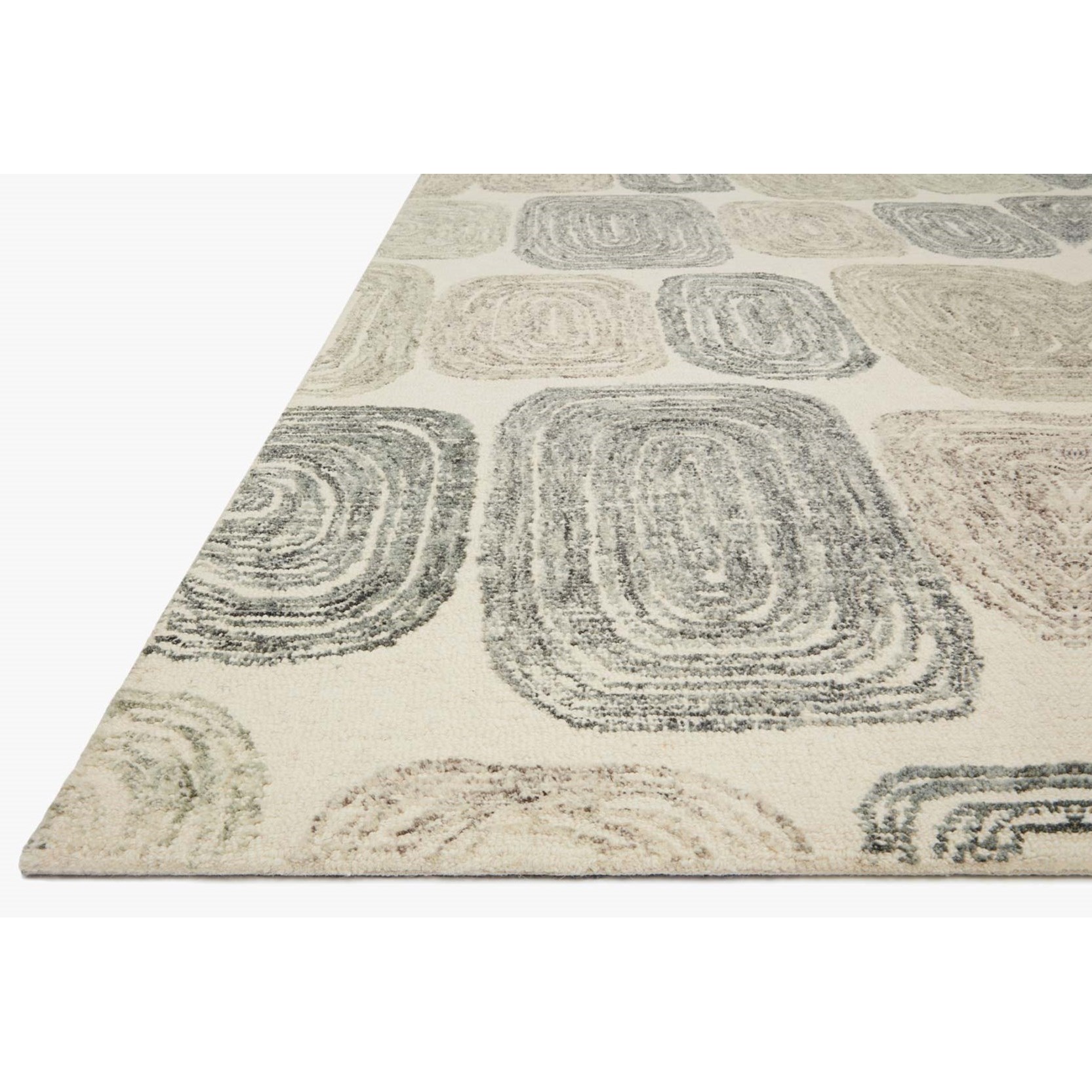 18" x 18"  Dk. Grey / Neutral Rug