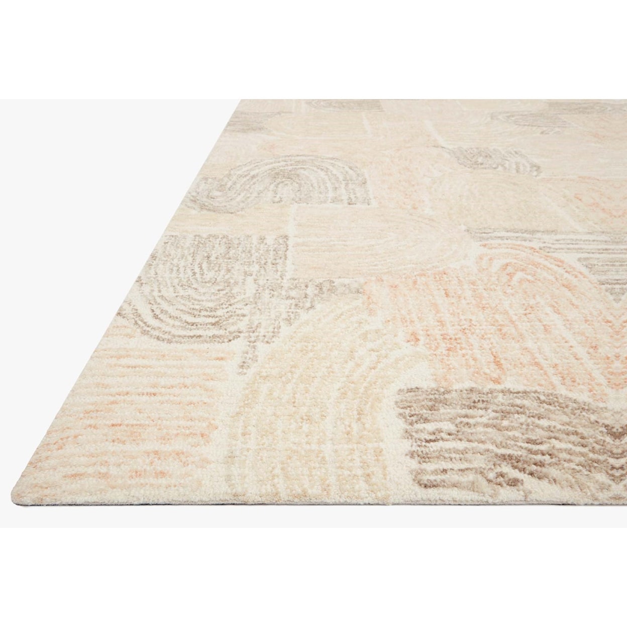 Reeds Rugs Milo 18" x 18"  Peach / Pebble Rug