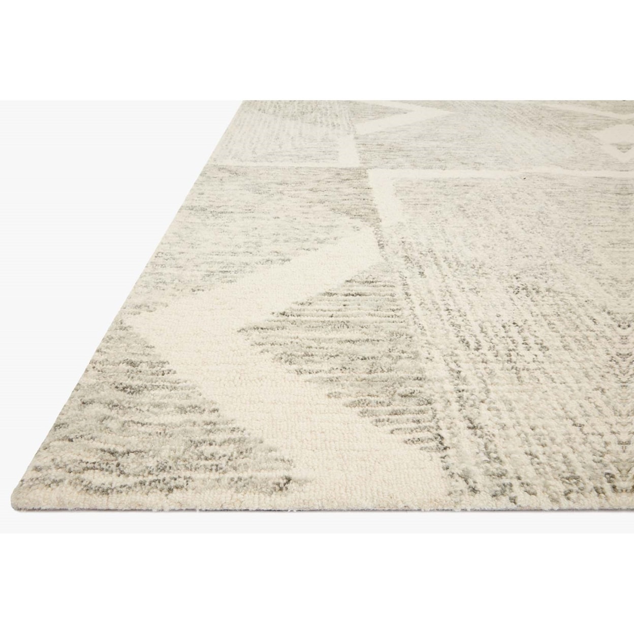 Loloi Rugs Milo 18" x 18"  Lt Grey / Granite Rug