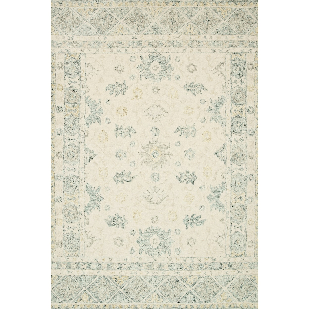 Loloi Rugs Norabel 1'6" x 1'6"  Ivory / Slate Rug