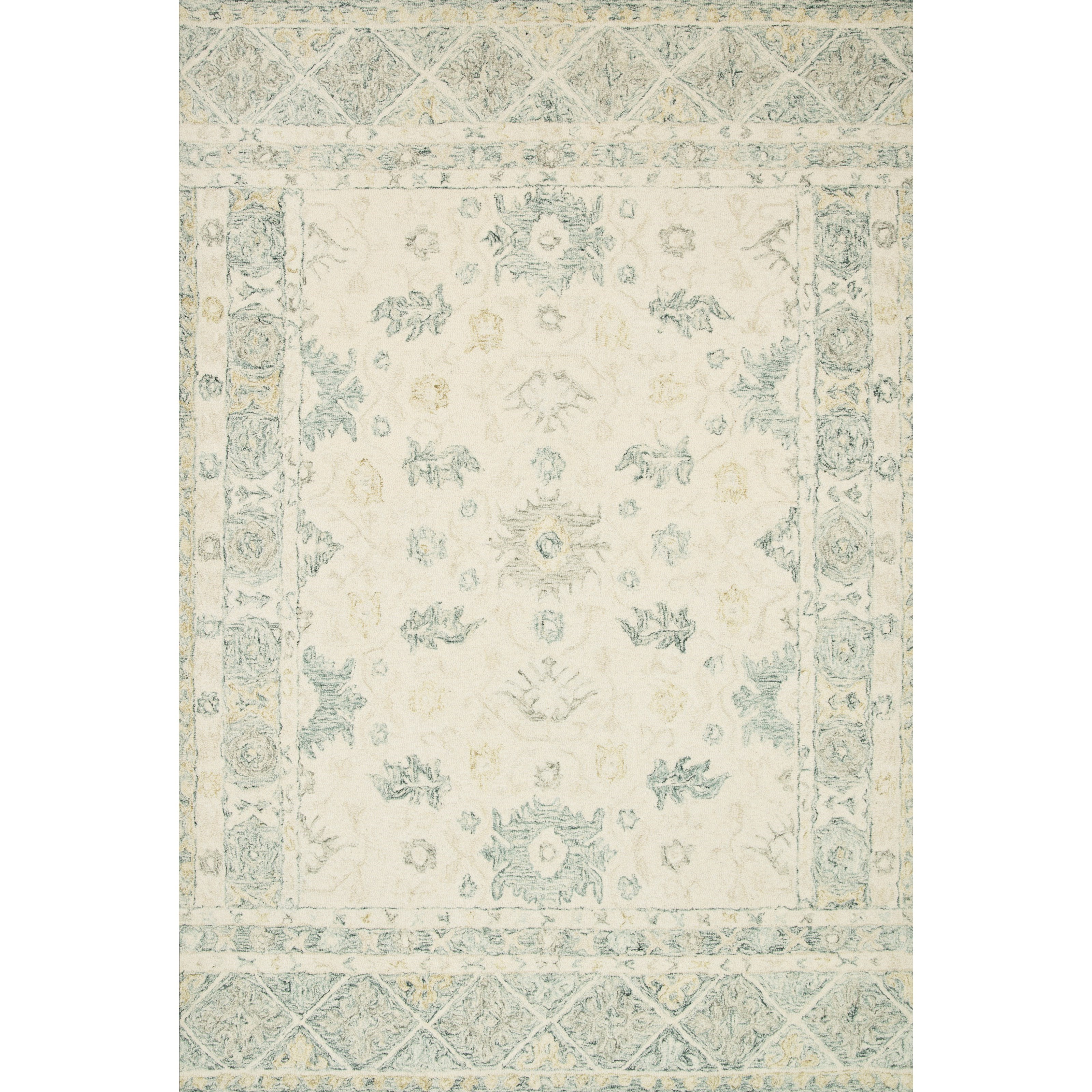 2'6" x 9'9" Ivory / Slate Rug
